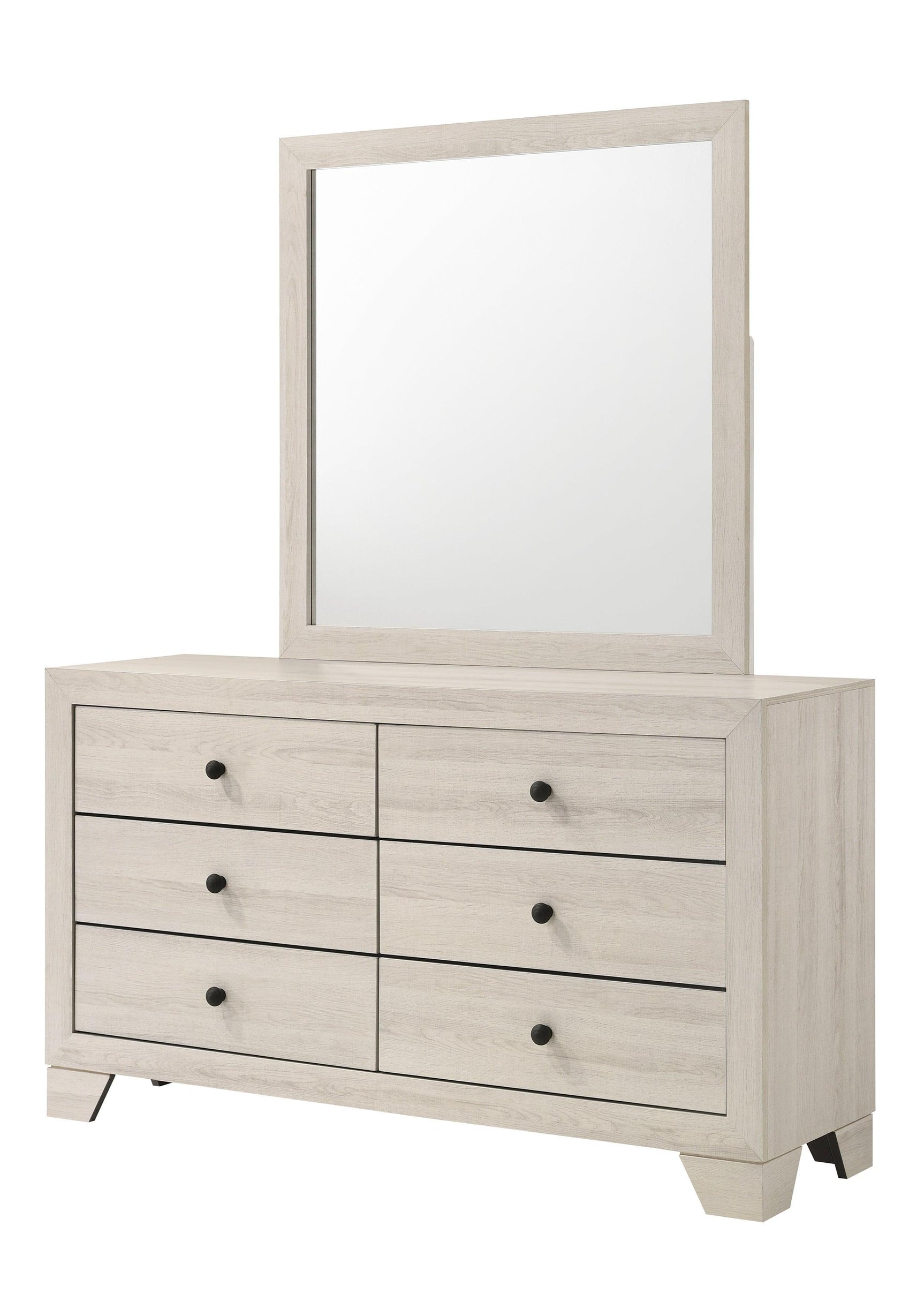 Atticus White Modern Contemporary Solid Wood And Veneers King Bed - Ella Furniture