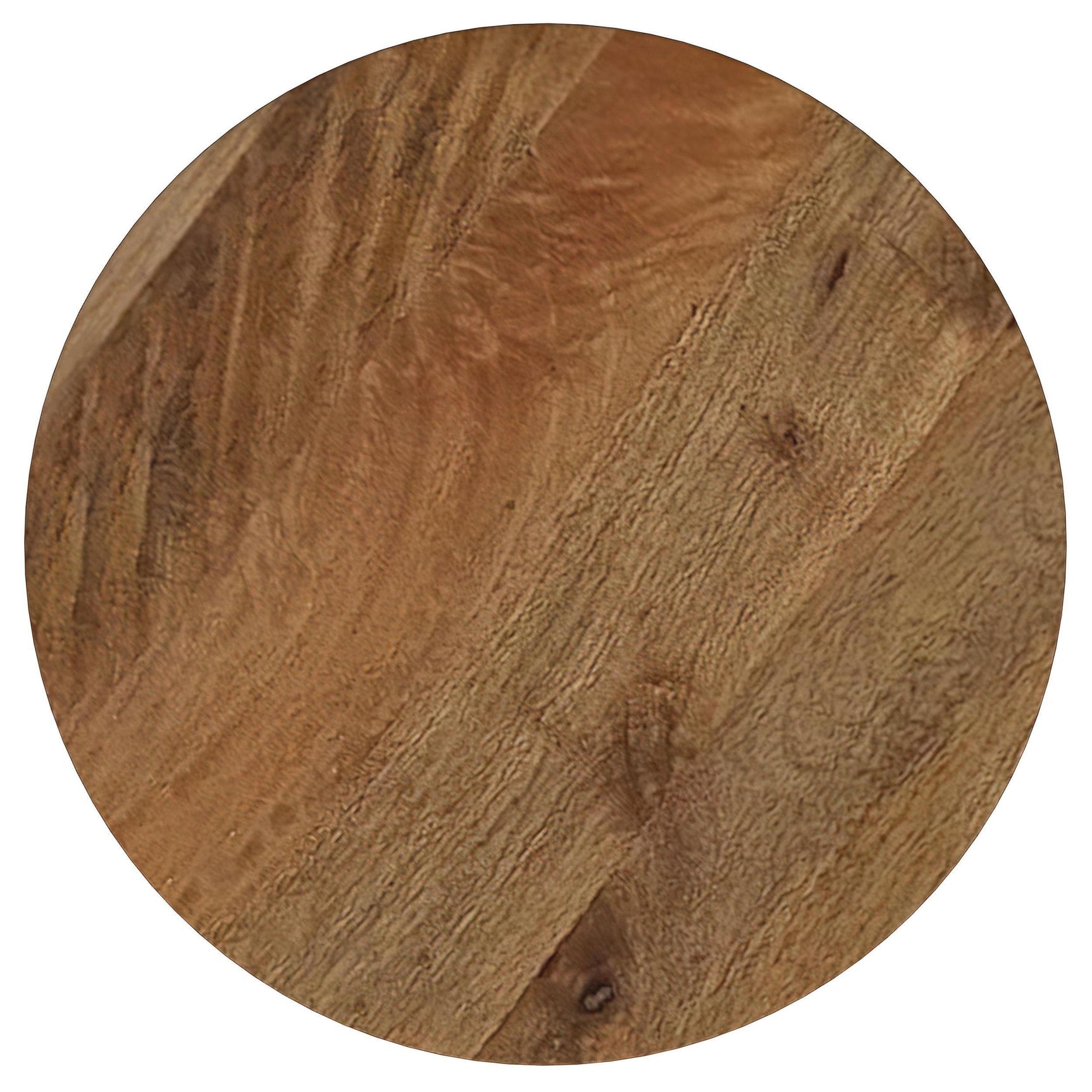 Aureo Round Solid Wood Accent Side Table Wild Honey 931155 - Ella Furniture