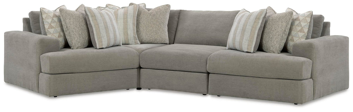 Avaliyah Ash 4-Piece Sectional with Ottoman - image 3