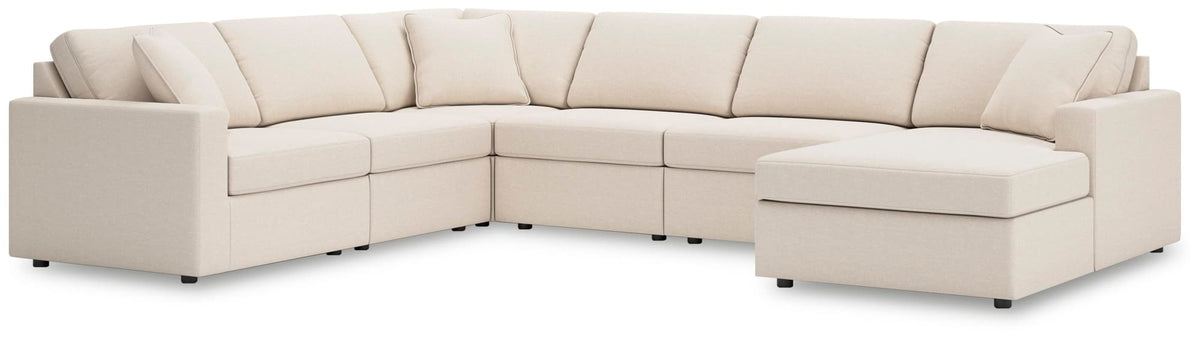 Modmax Oyster Next-Gen Nuvella™ 6-Piece Sectional with Chaise — product view