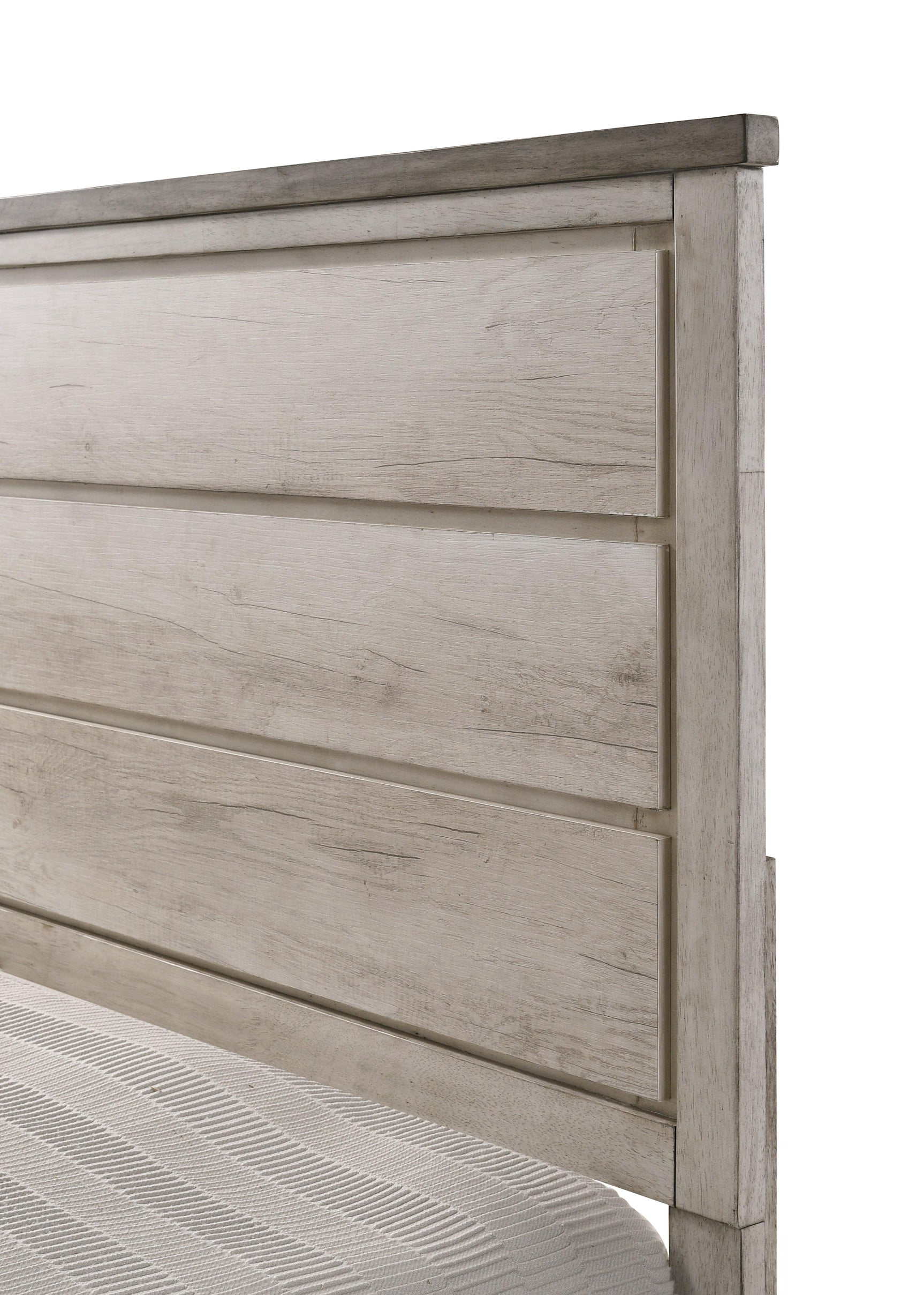 Patterson Driftwood Modern Sturdy, Wood King Panel Bed - Ella Furniture