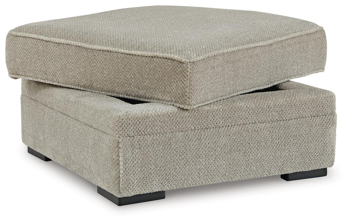 Calnita Sisal 2-Piece Sectional with Ottoman — angled view