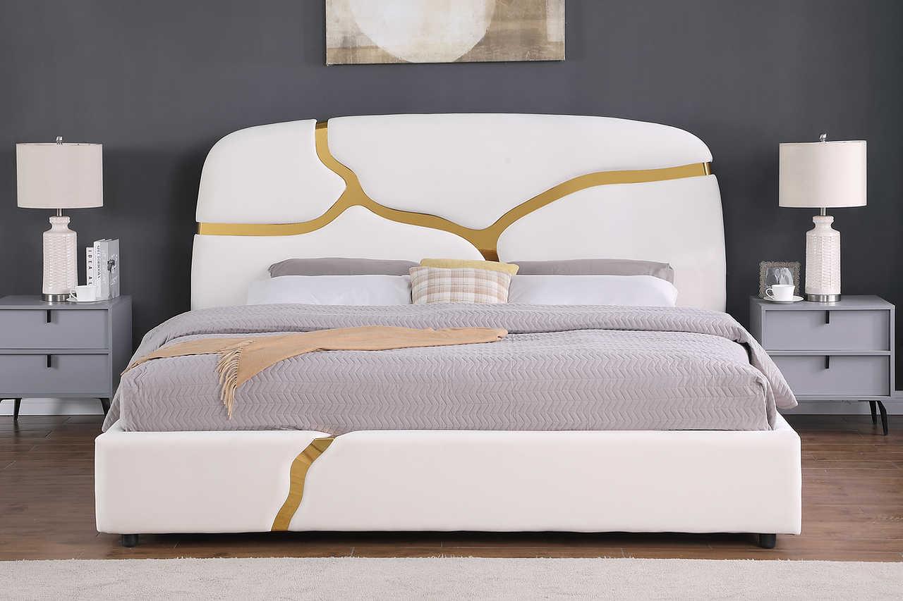 B838 Milan (White) (Queen Bed) - Ella Furniture
