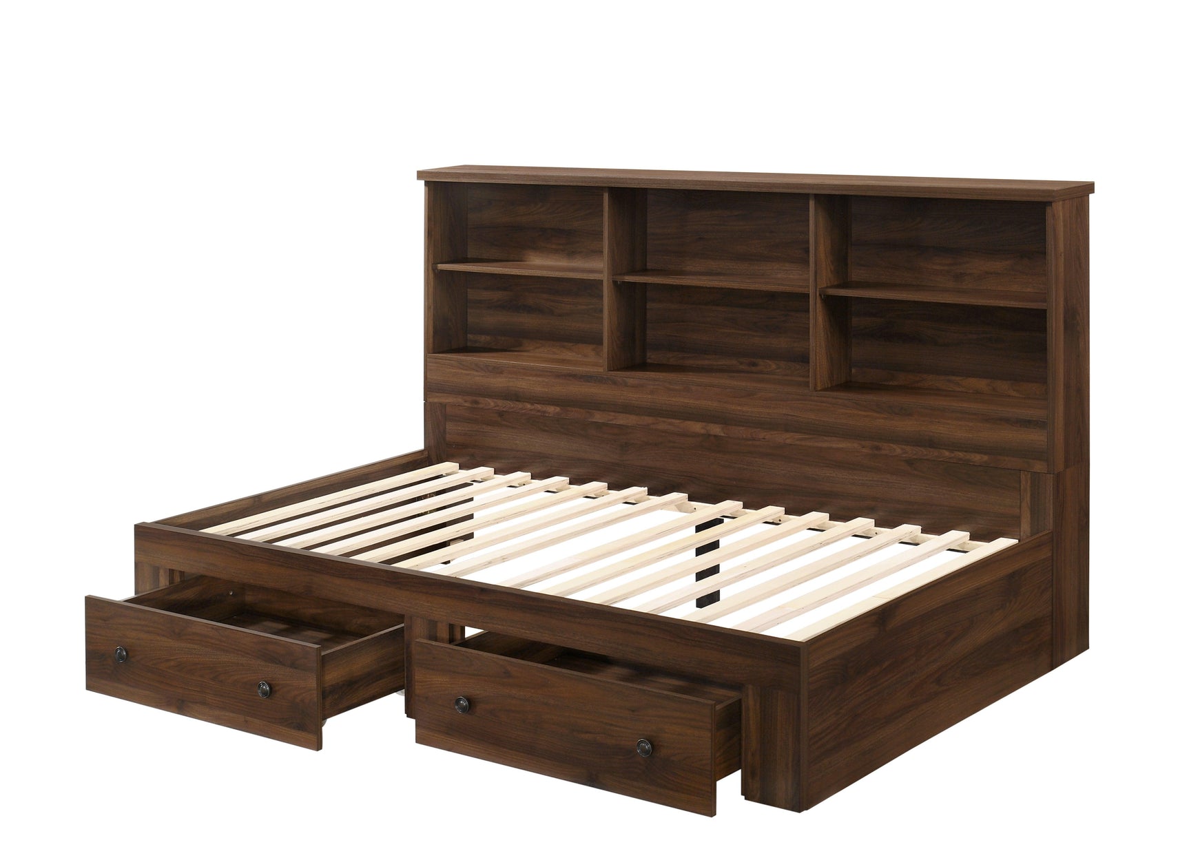 Millie Cherry Brown Twin Panel Bed front view