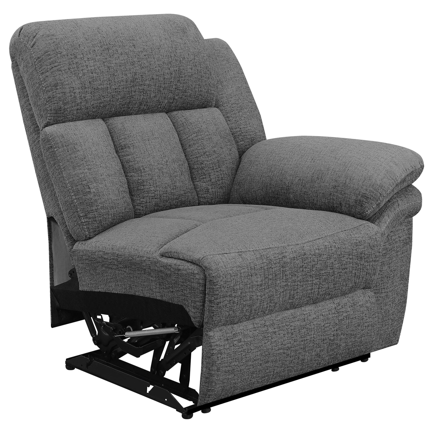 Wide angle of Bahrain home theater seating in living room setup