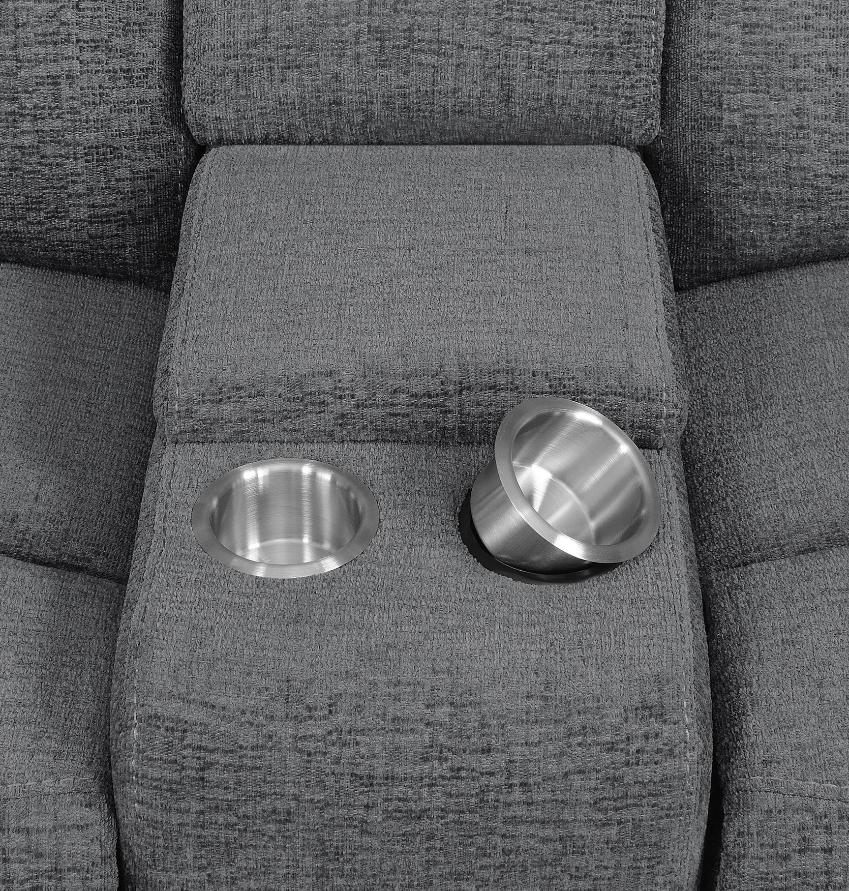 Armrest close-up on Bahrain loveseat