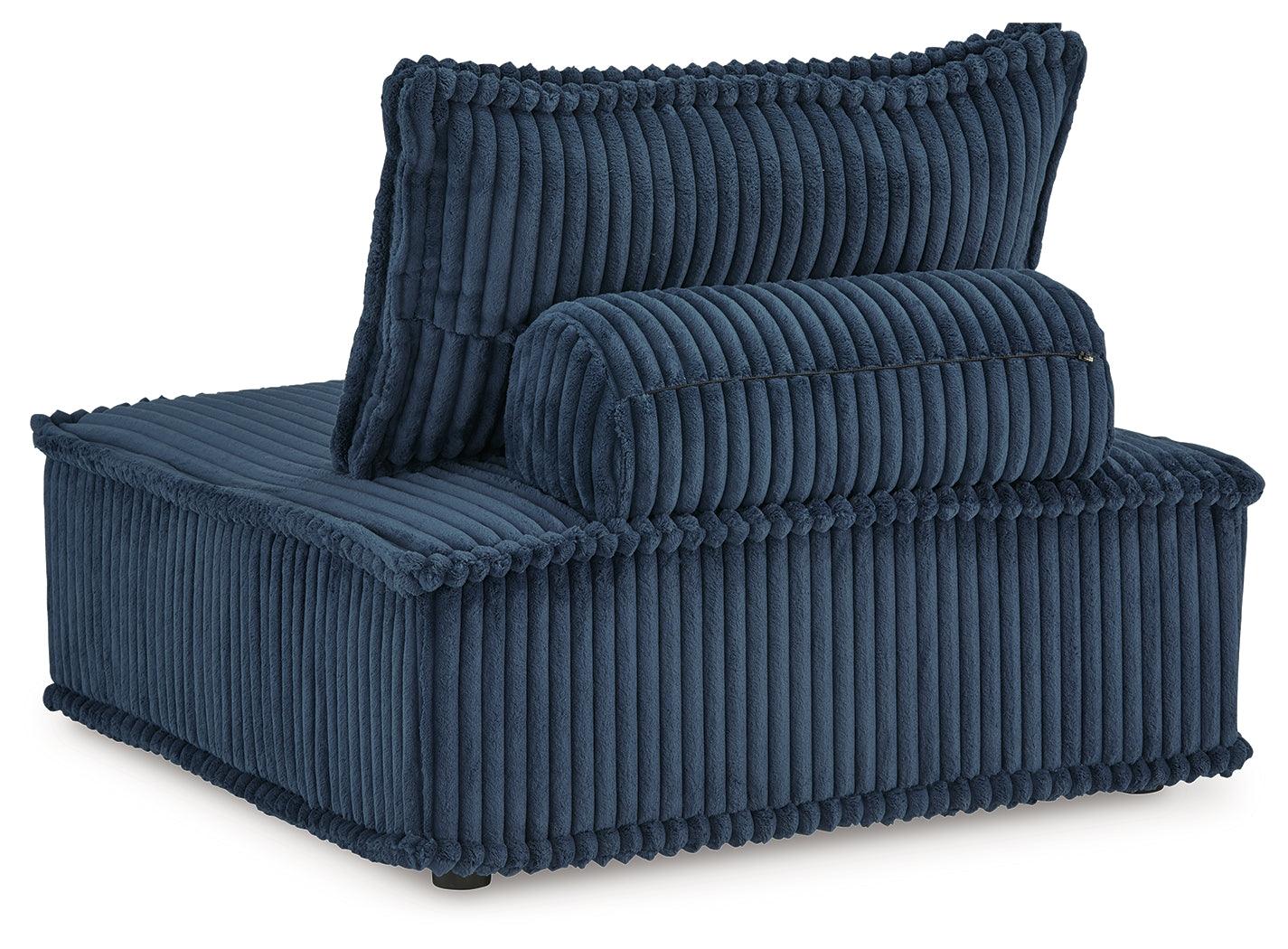 Bales Navy Accent Chair back view
