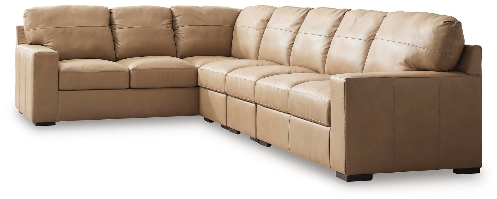 Bandon Toffee Leather 4-Piece Sectional - image 1