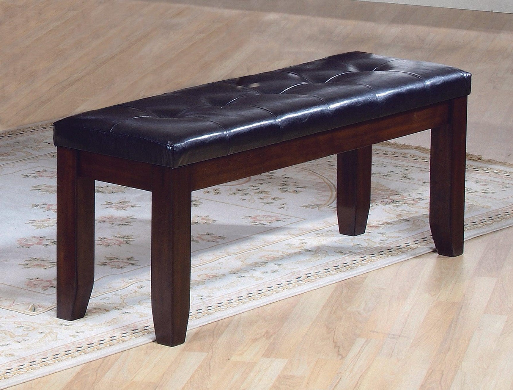 Detail view of Bardstown Cherry Brown Extendable Dining Room Set legs