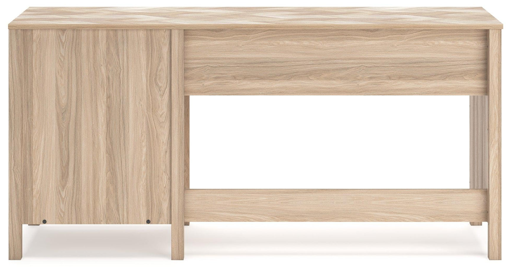 Battelle tan desk corner showing laminate texture