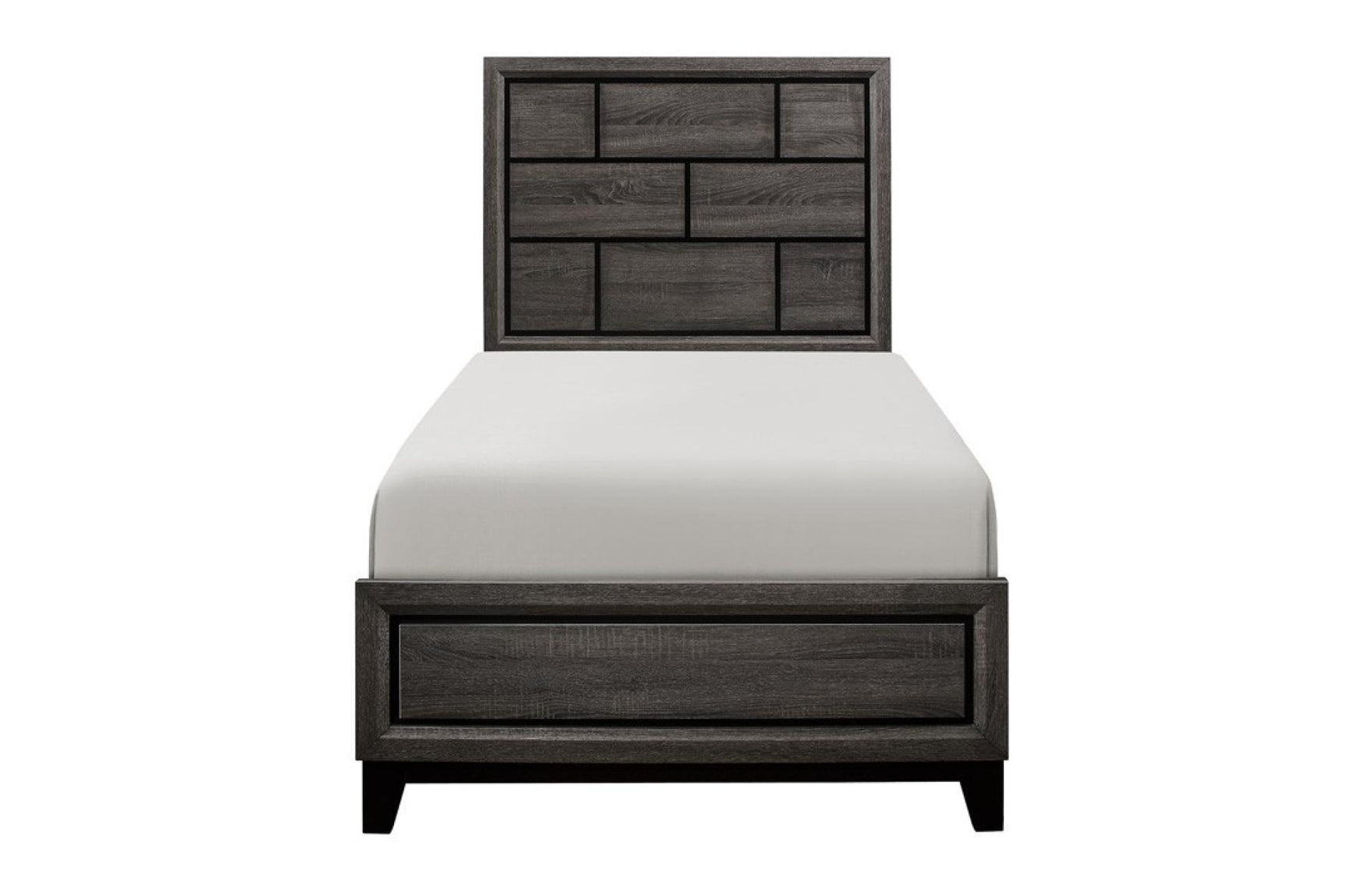 Davi Nickel Platform Bed side angle