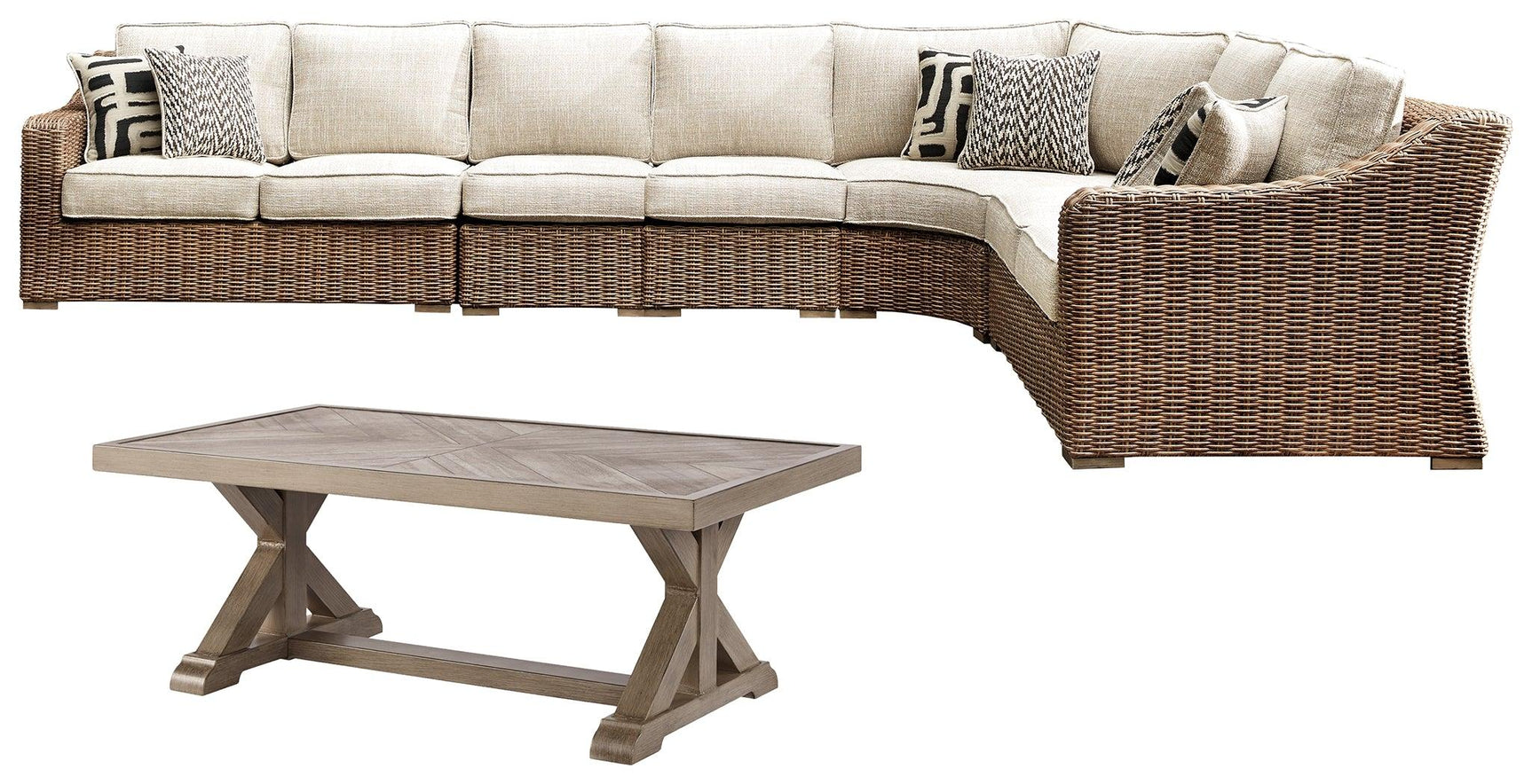 Beachcroft sectional set with pillows view 2