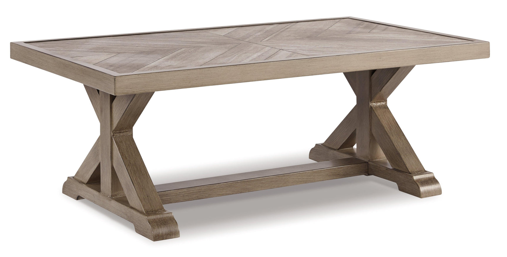 Outdoor sectional showing aluminum frame