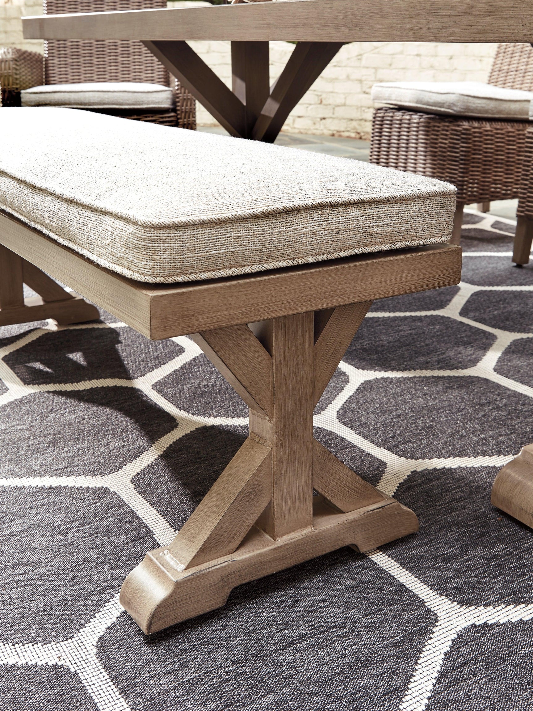 Nuvella fabric cushion detail showing texture and durability on Beachcroft chair