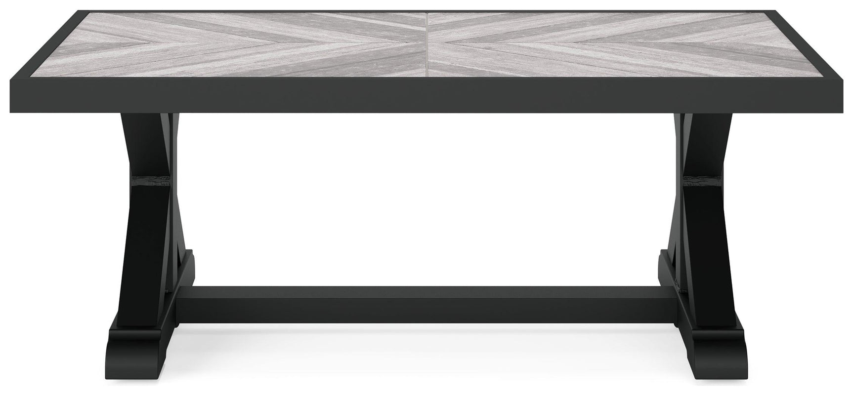 Beachcroft outdoor coffee table base and tabletop detail