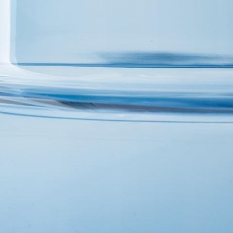 Bealen dark blue glass vase close-up detail
