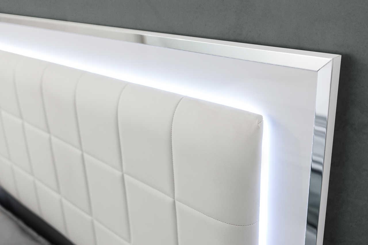 Beverly White Gloss Chest fully assembled in showroom