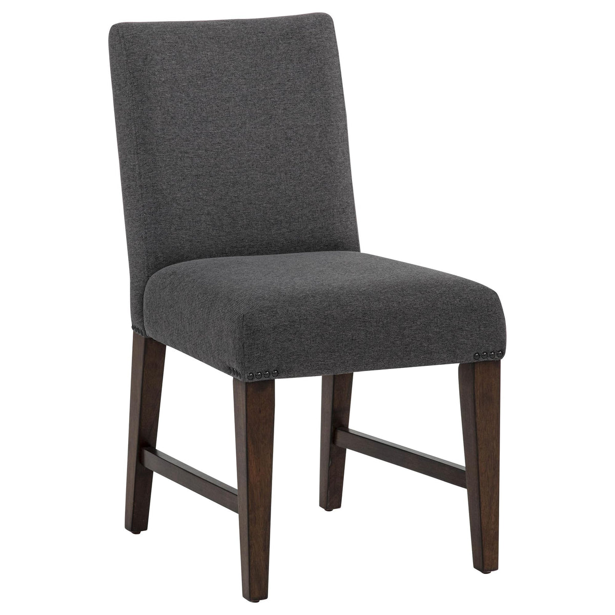 Naser Parsons Dining Side Chair Grey and Dark Walnut (Set of 2) — product view