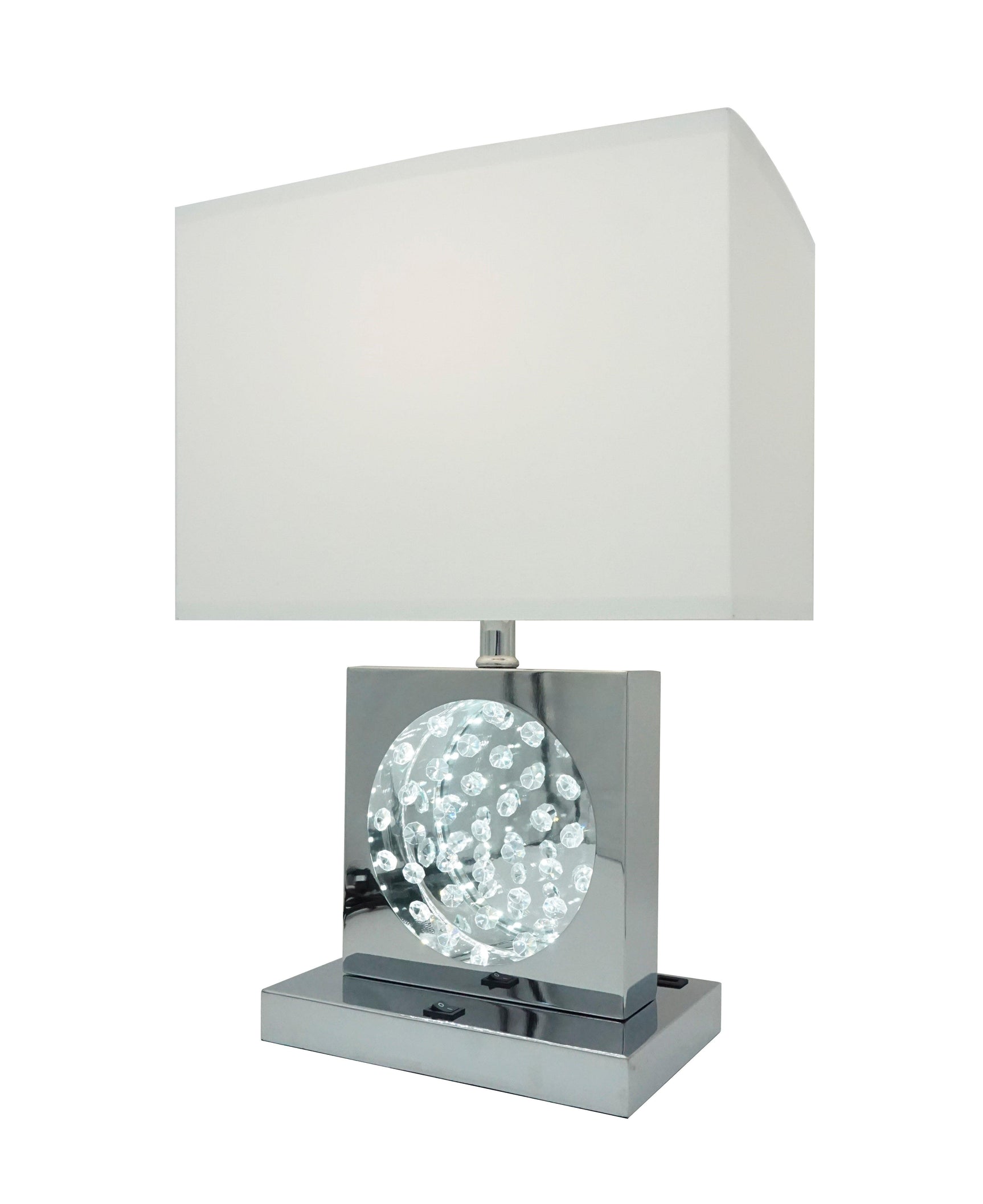 Black Nickel Modern Contemporary LED Accent Table Lamp - Ella Furniture