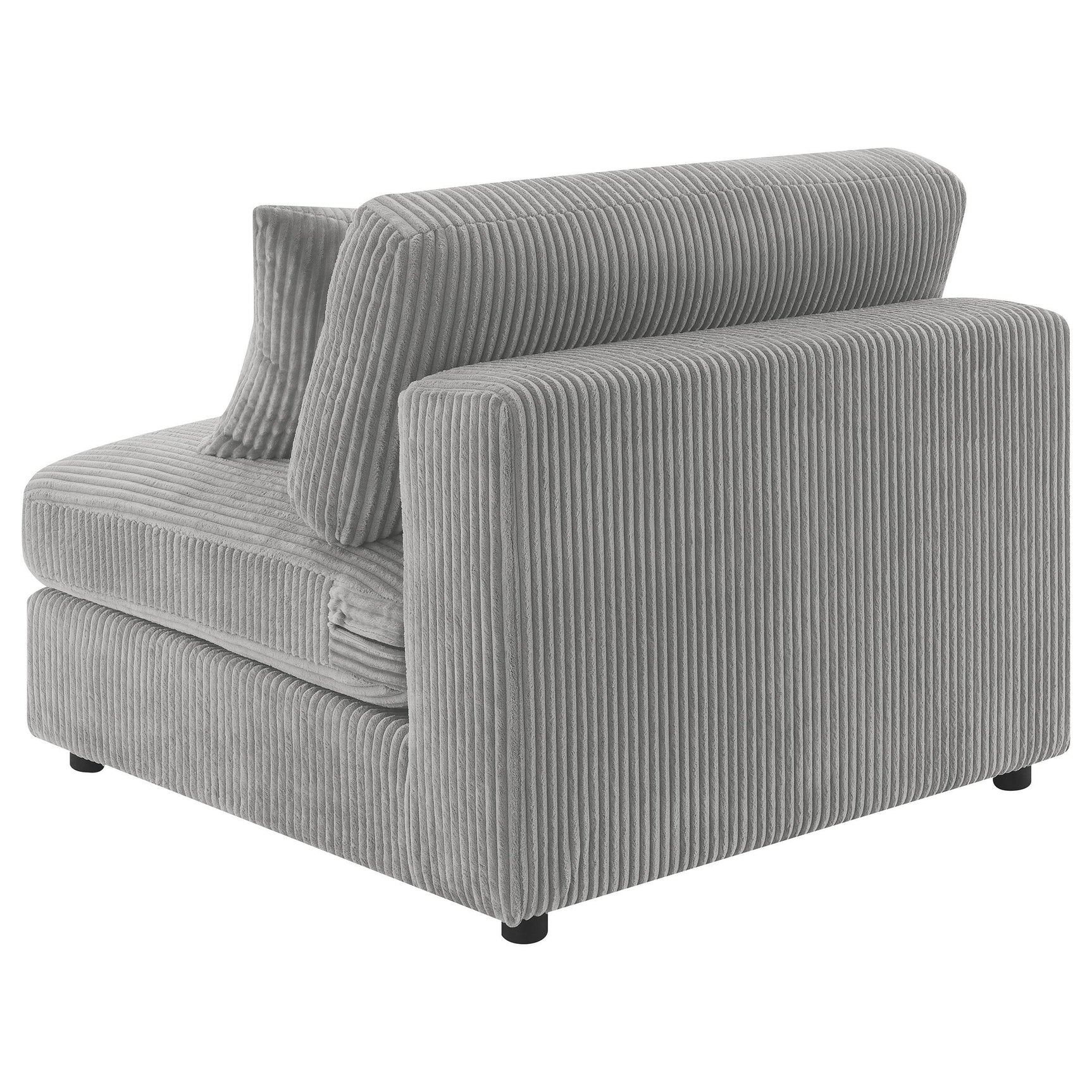 Back view of Blaine Upholstered Armless Chair in fog