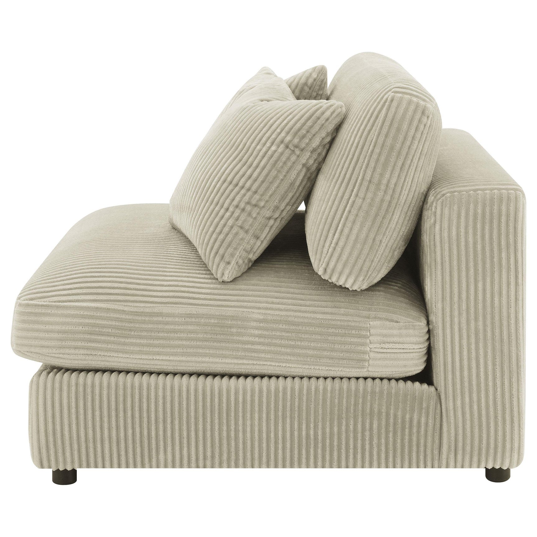 Plastic non-skid feet of Blaine accent chair