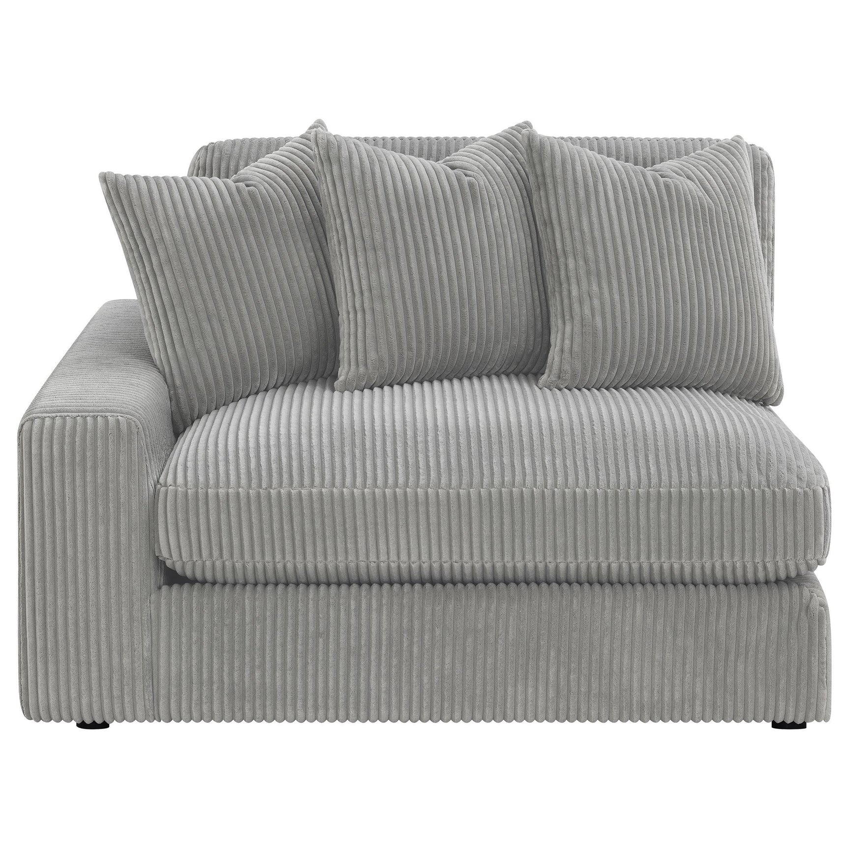 Room view of Blaine Upholstered Reversible Chaise Sectional Sofa in Fog