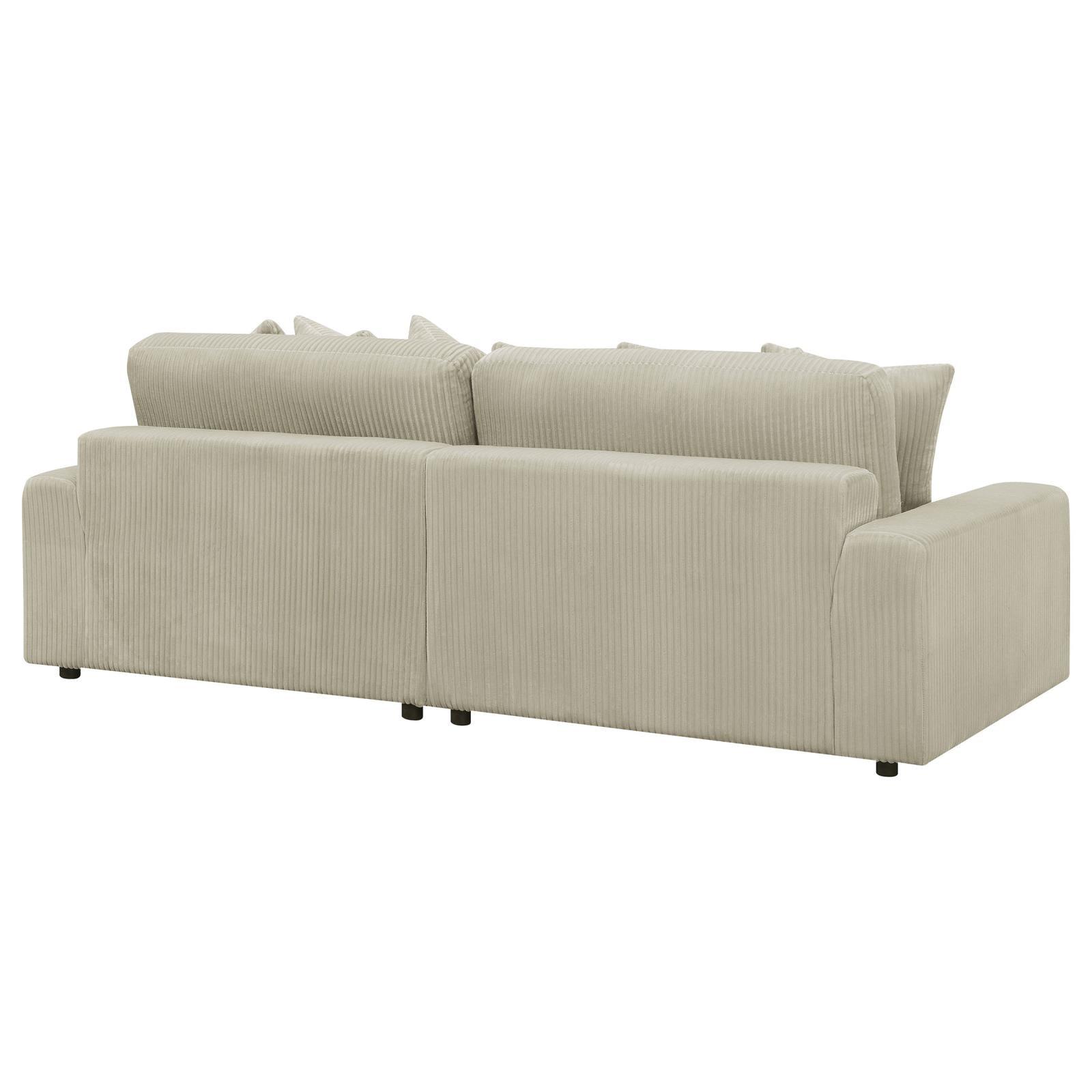 side view of Blaine Upholstered Reversible Sectional Sofa Sand sectional sofa