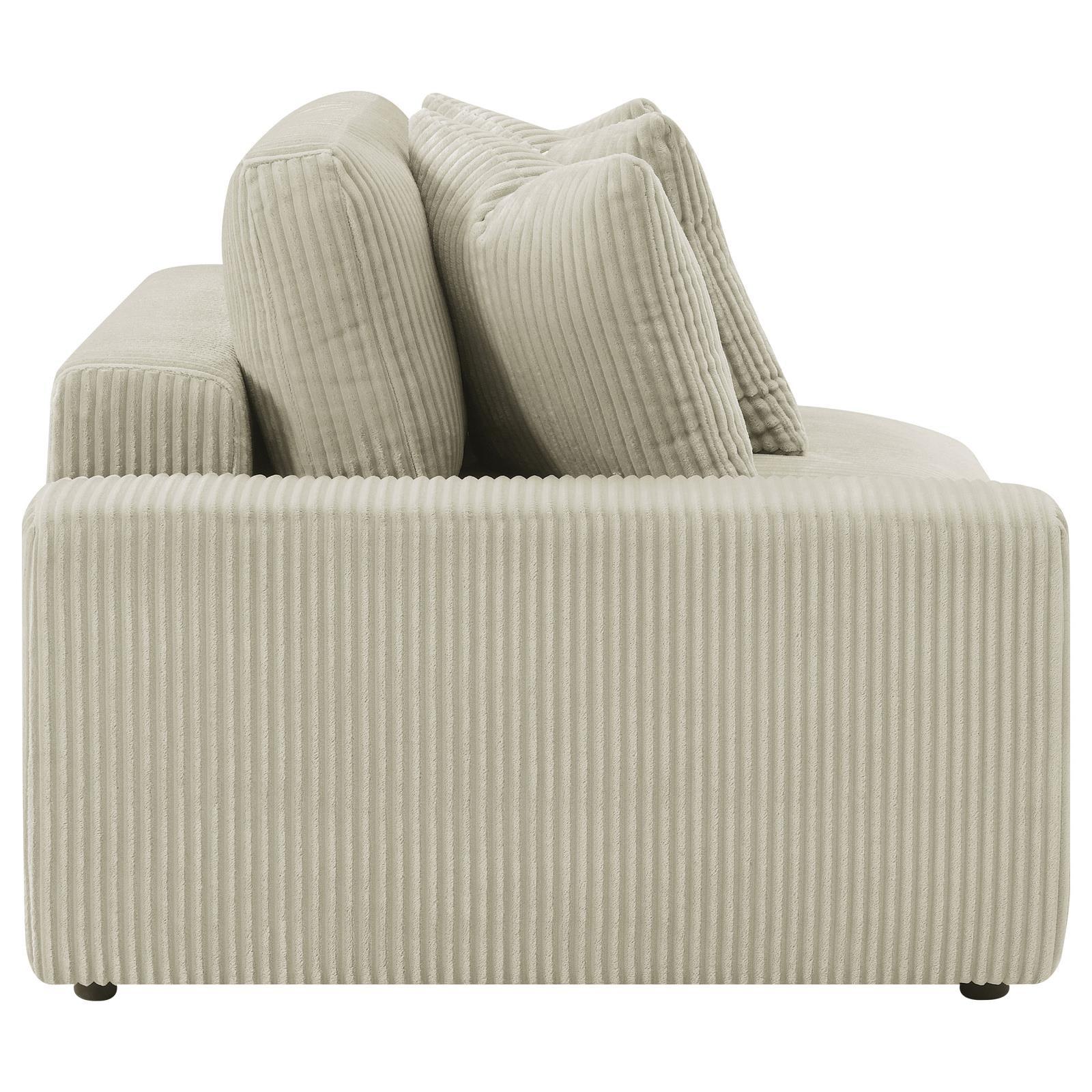 main view of Blaine Upholstered Reversible Sectional Sofa Sand sectional sofa