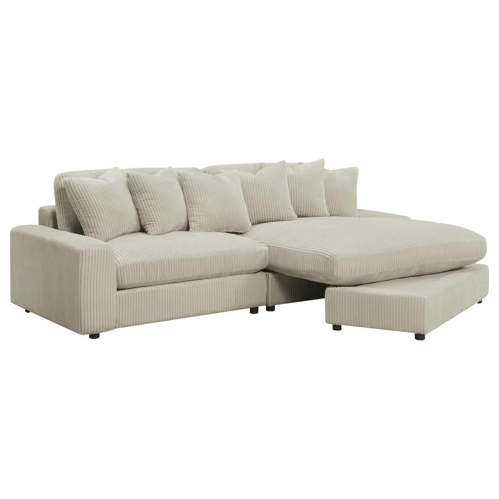 detail view of Blaine Upholstered Reversible Sectional Sofa Sand sectional sofa