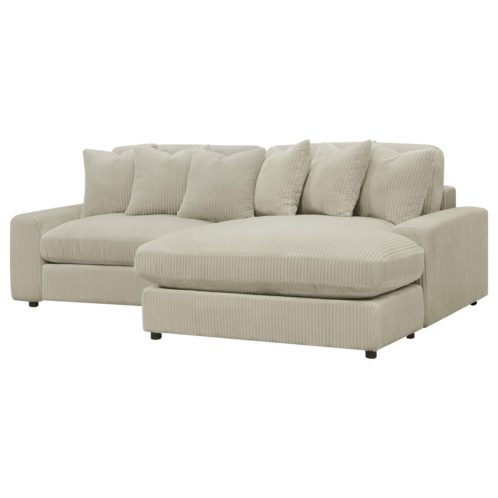 detail view of Blaine Upholstered Reversible Sectional Sofa Sand sectional sofa