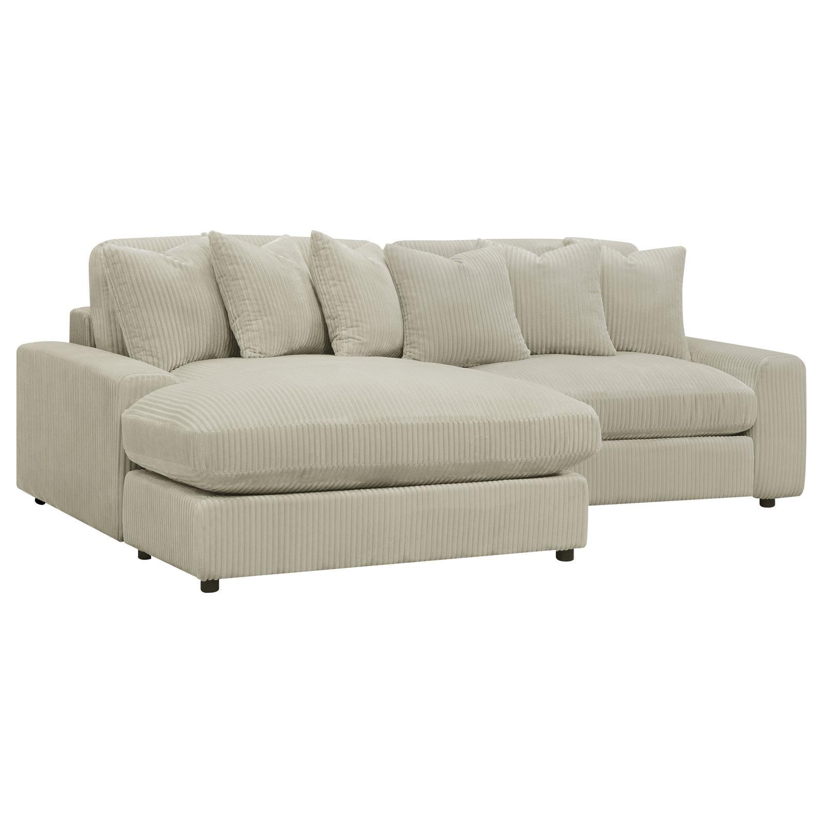 room view of Blaine Upholstered Reversible Sectional Sofa Sand sectional sofa