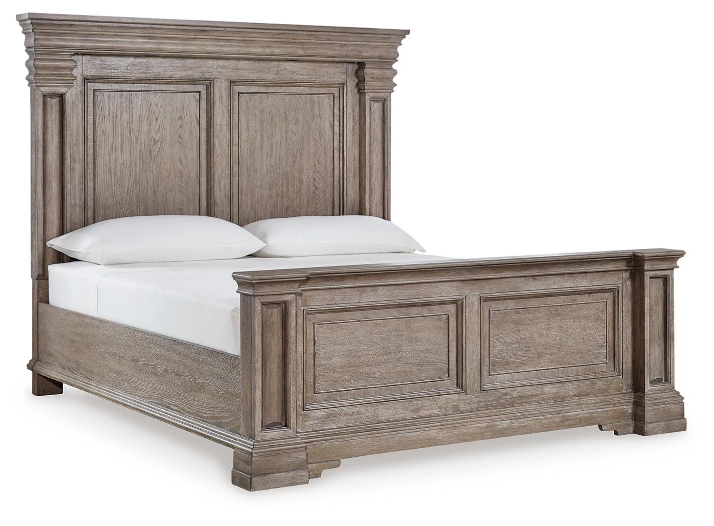 Blairhurst king panel bed angled side view