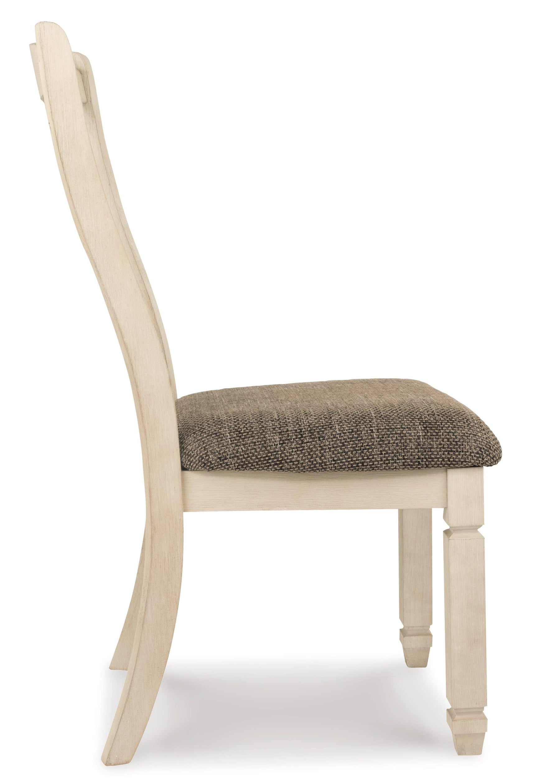 Upholstered dining chair close-up