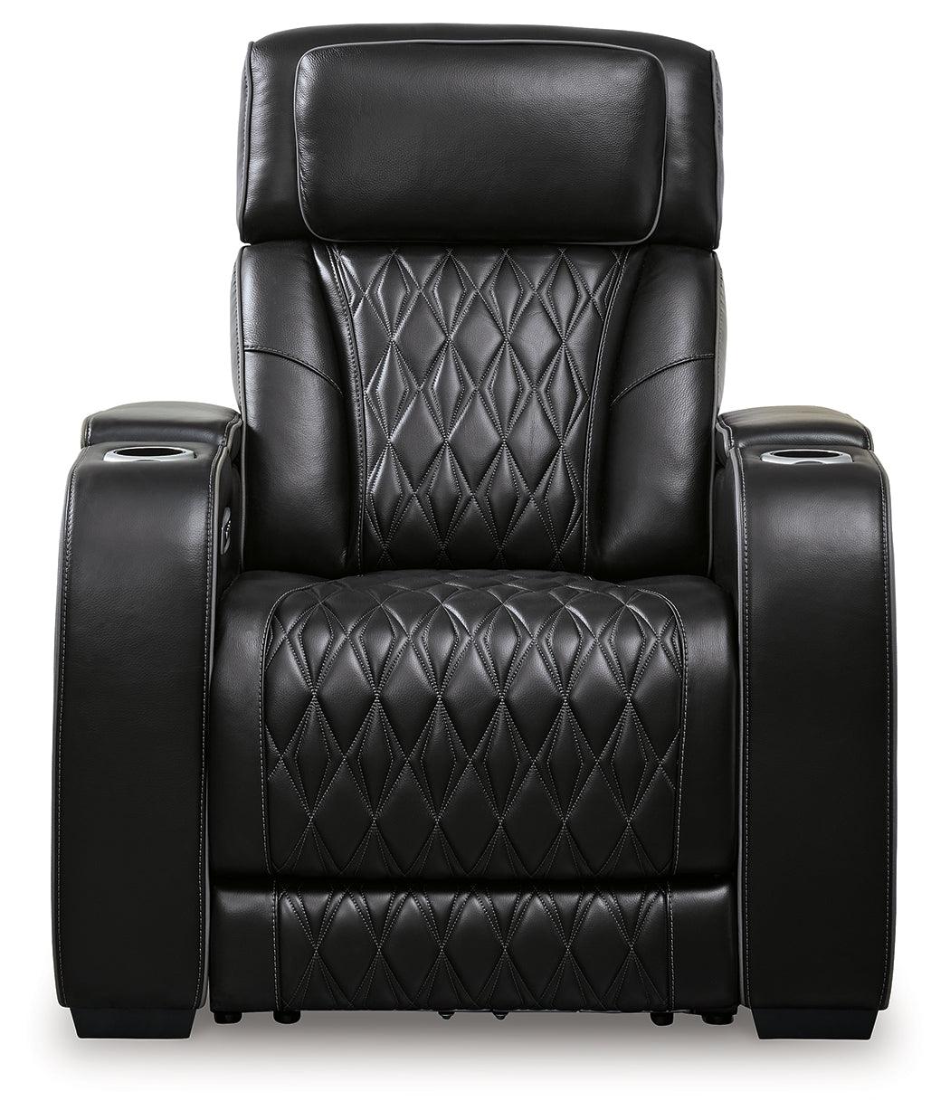 main view of Boyington Black Leather Power Recliner recliner