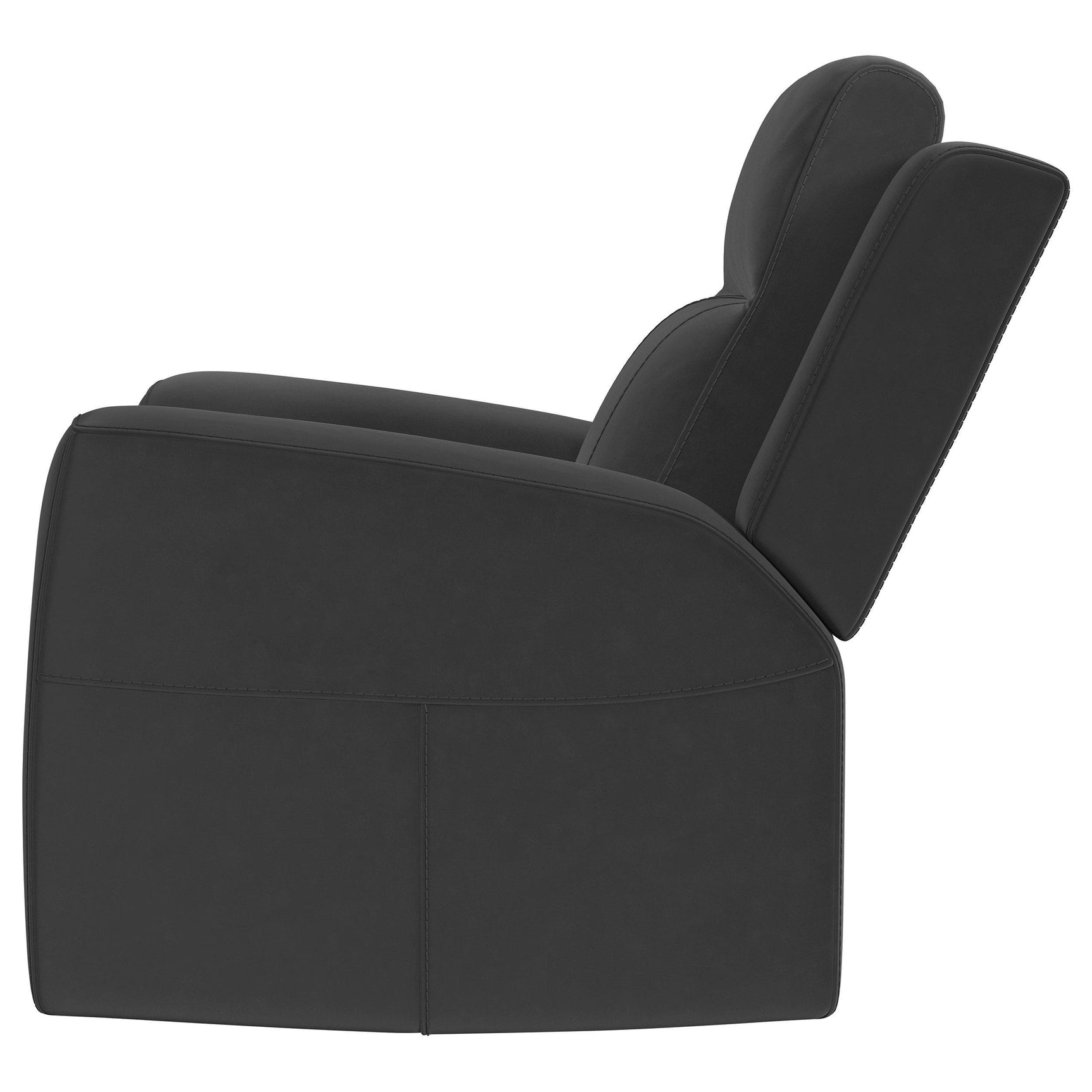 Close-up of Brentwood recliner chair leatherette upholstery