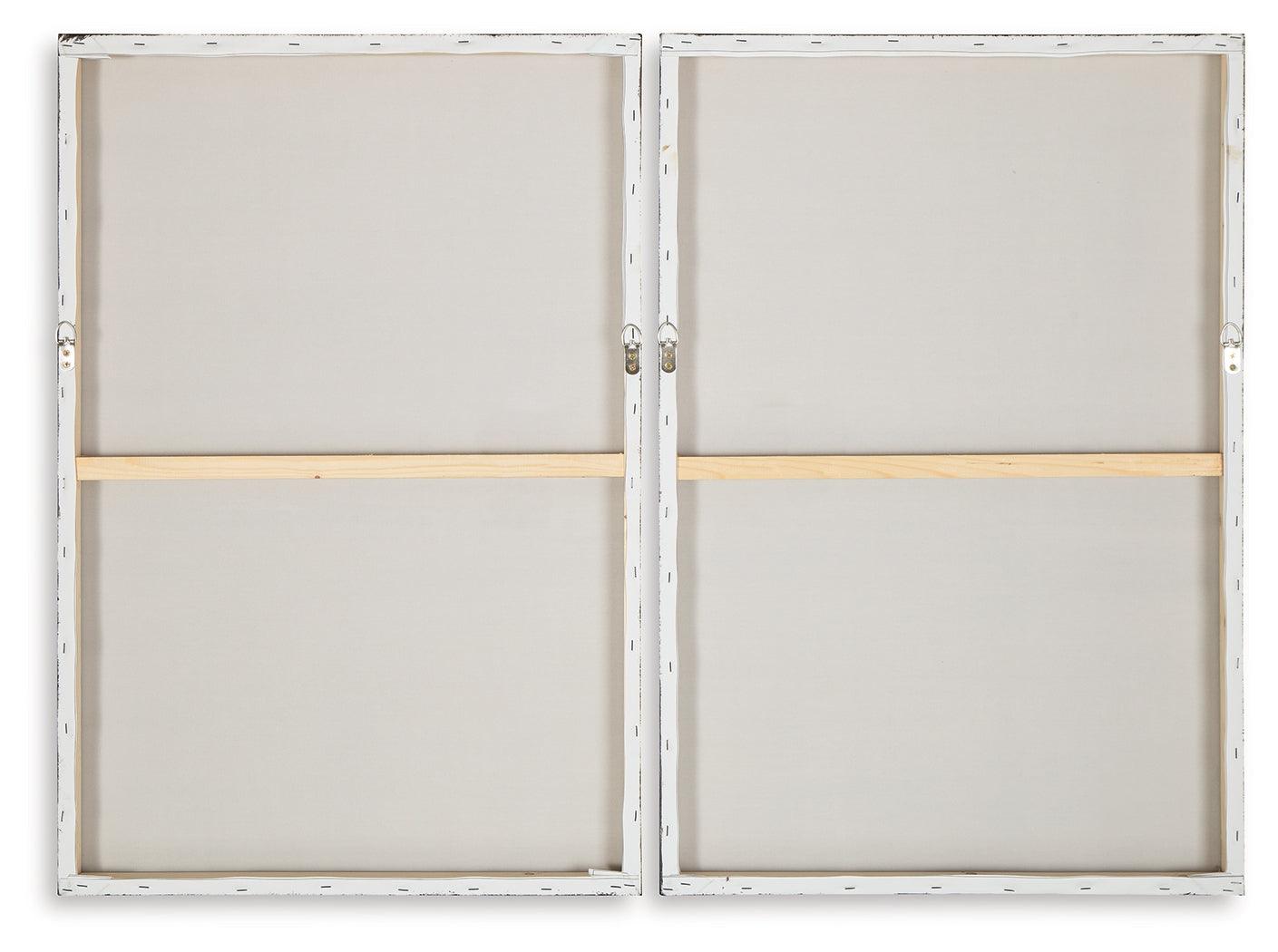 Hanging hardware of Brockdunn tan brown wall art
