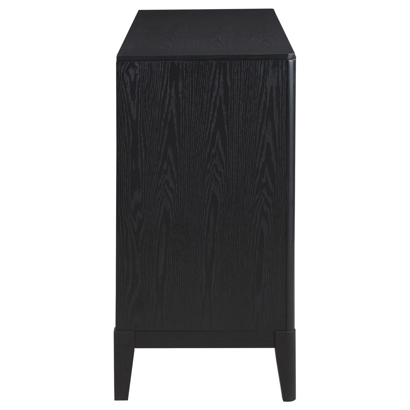 Back view of Brookmead black sideboard buffet