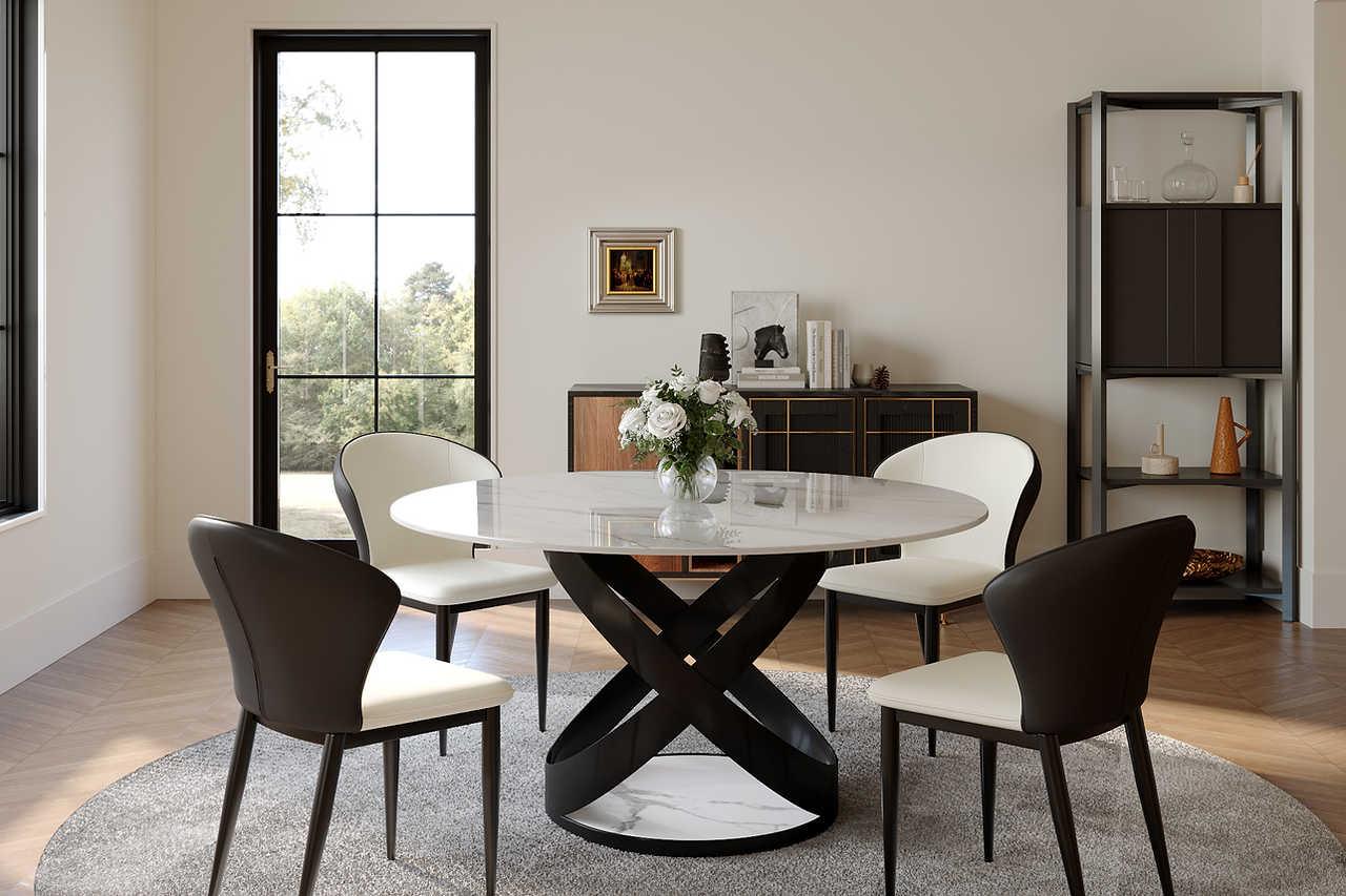 Brooks Sintered Stone Dining Table - top detail