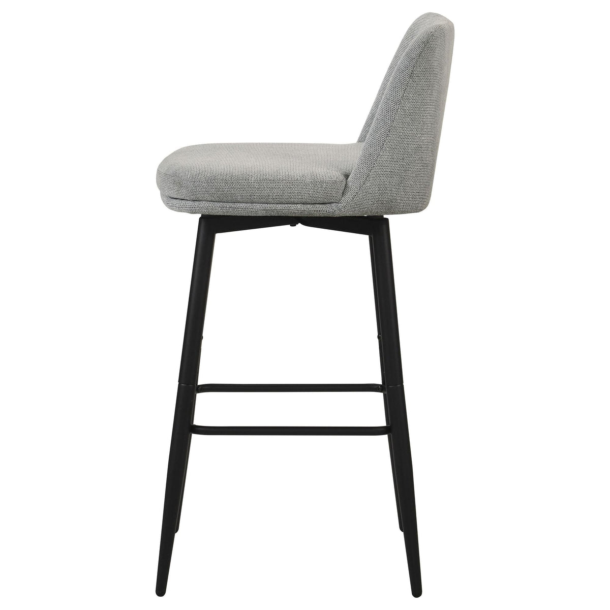 Mellor Fabric Upholstered Swivel Bar Chair Grey (Set of 2) — product image 5