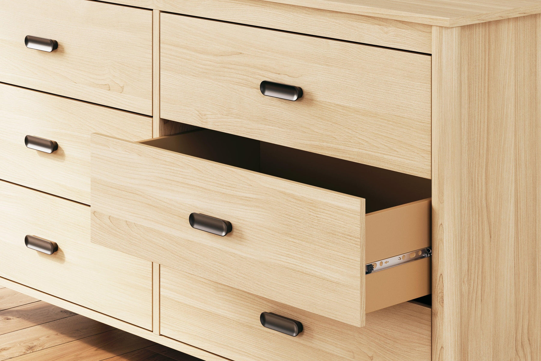 Back panel and assembly details of dresser