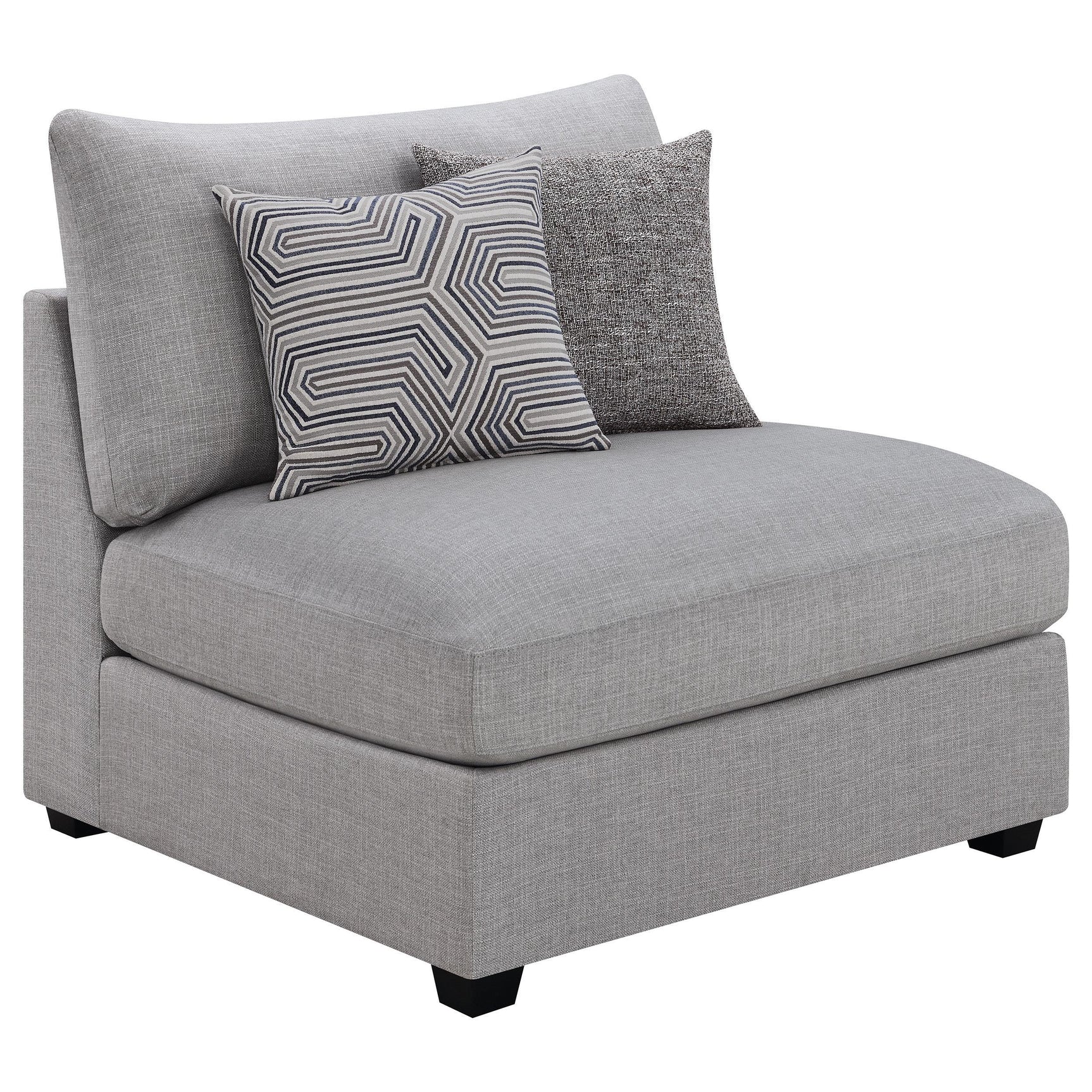 Cambria 6-Piece Upholstered Modular Sectional Grey side view