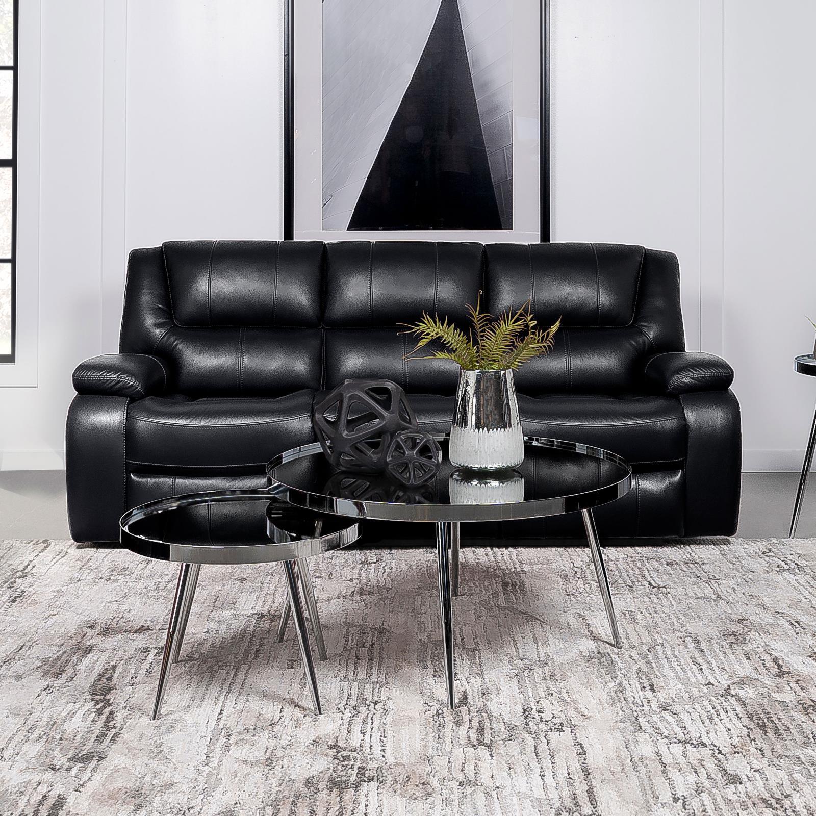 Camila Reclining Sofa side view showing armrest