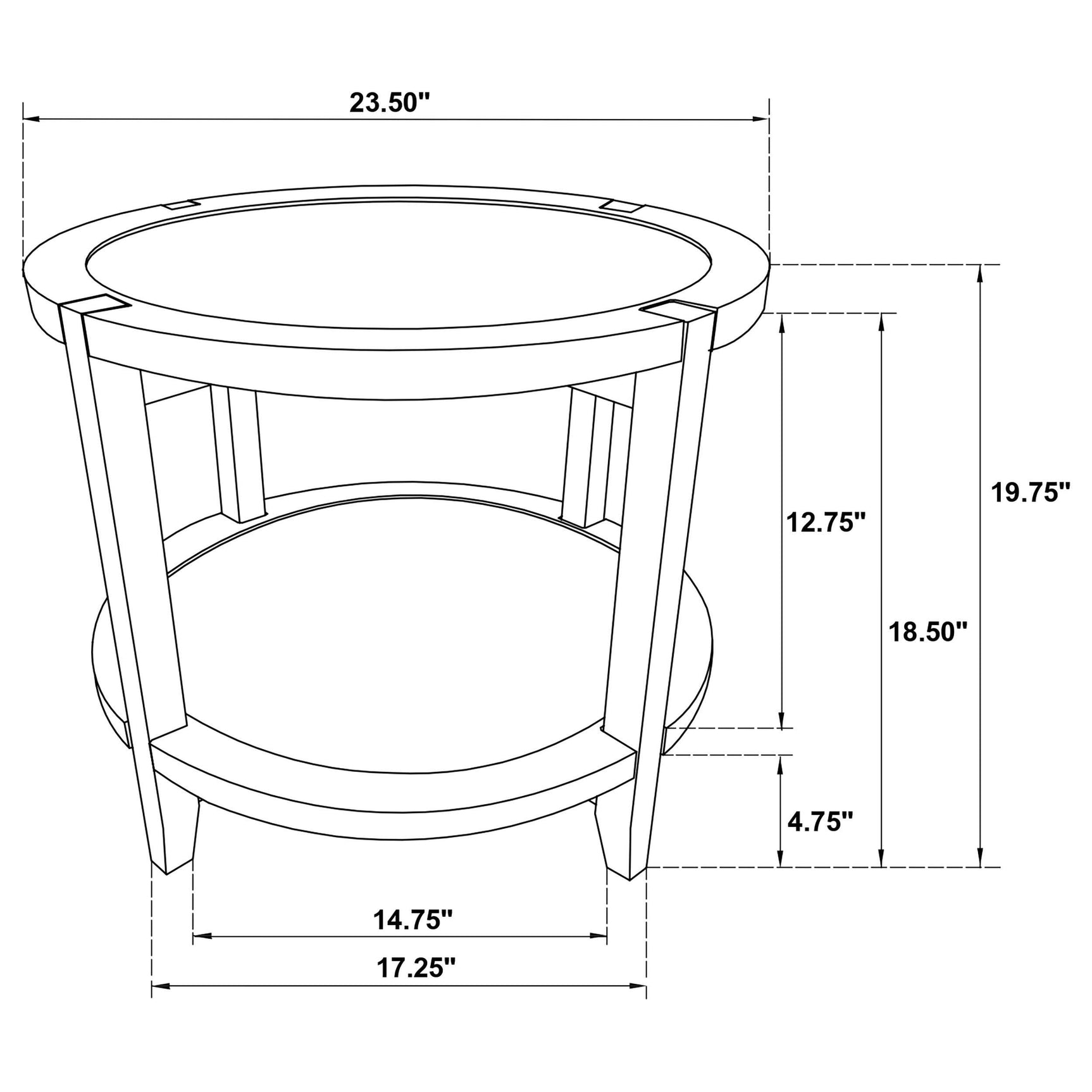 Camillo side table with decorative items