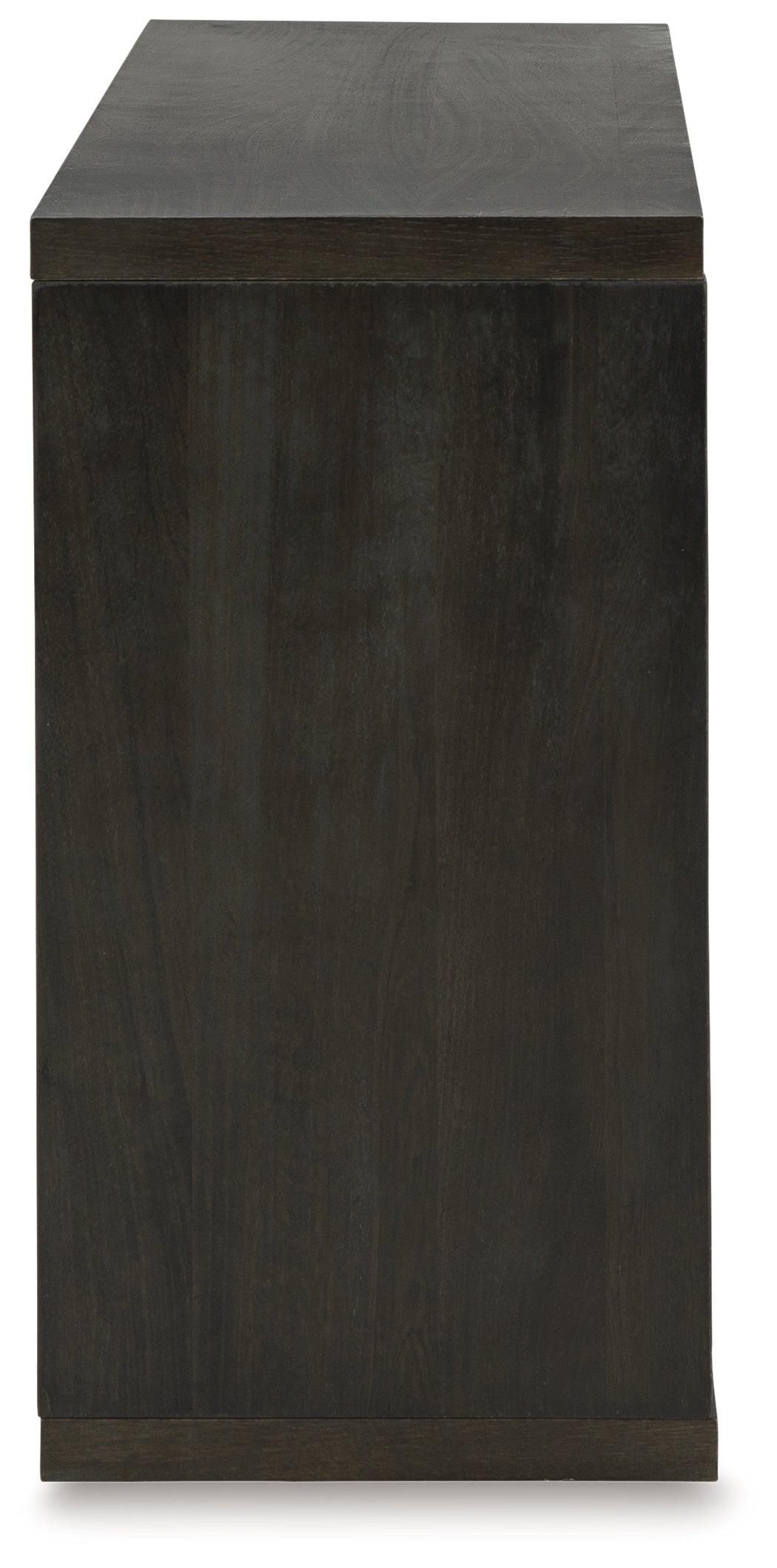 Camlett Sofa Table - Closeup of Patchwork Pattern on Support Post