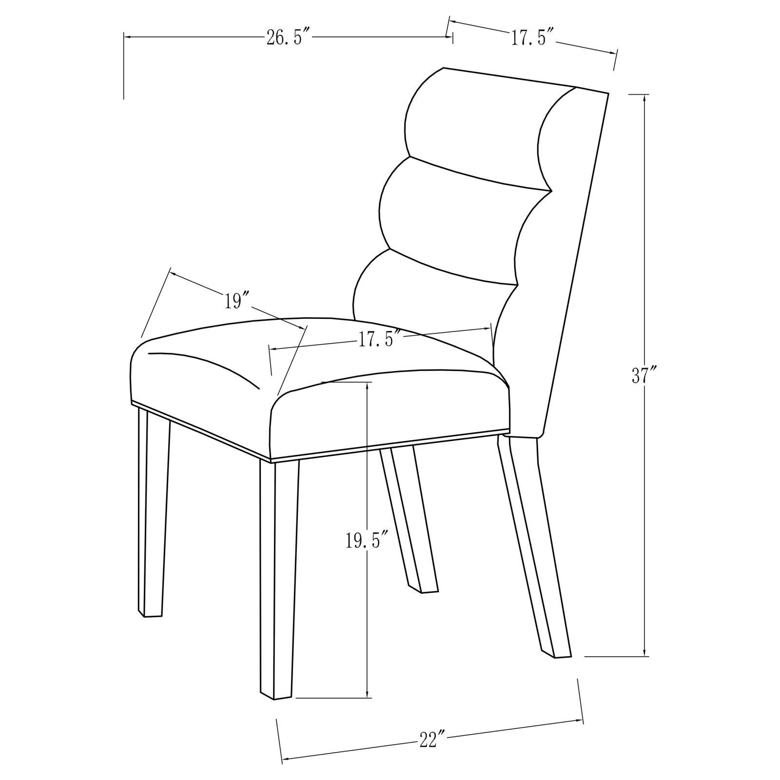 Side view emphasizing chair height and proportions