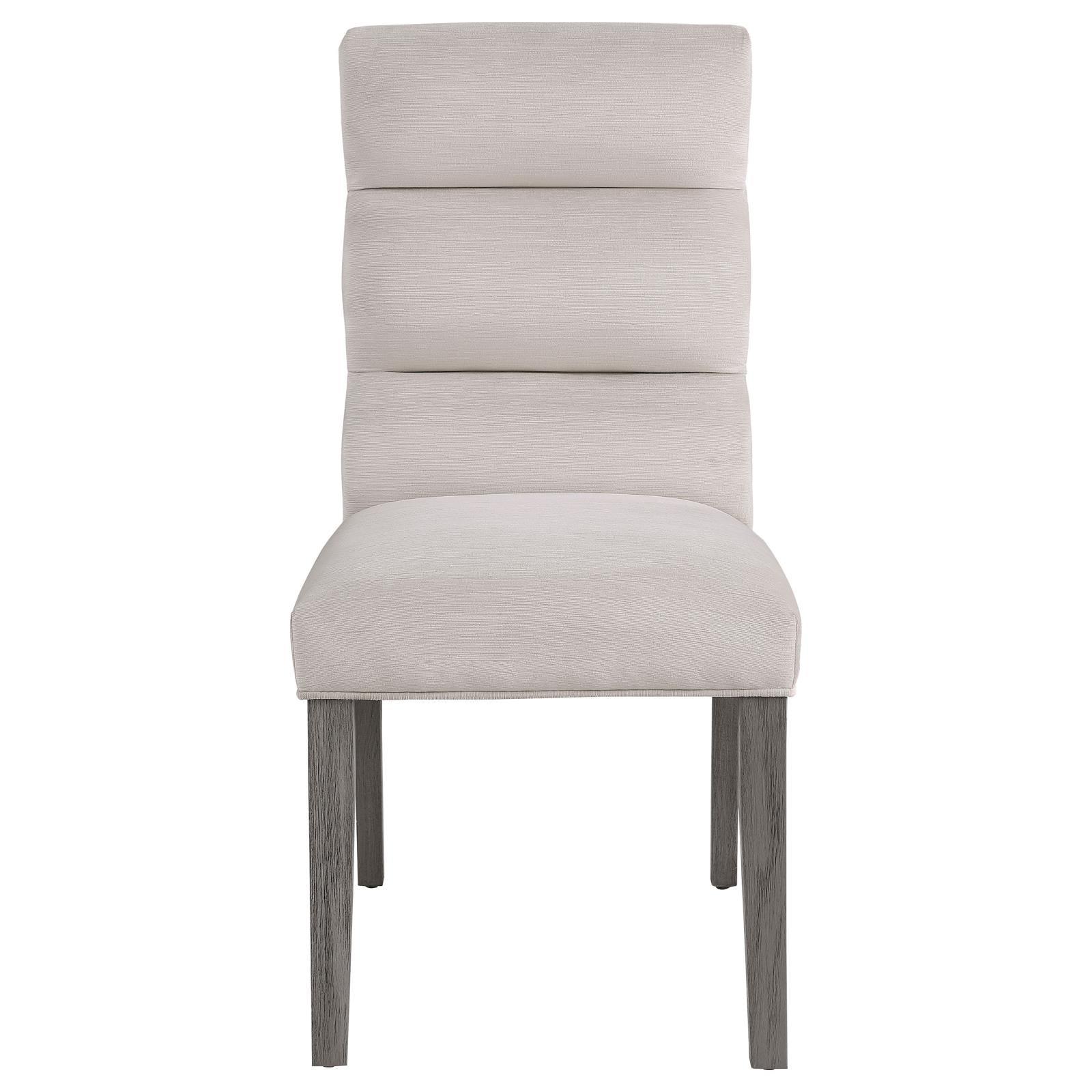 Set of 2 Carla Upholstered Dining Side Chairs in dining room setting