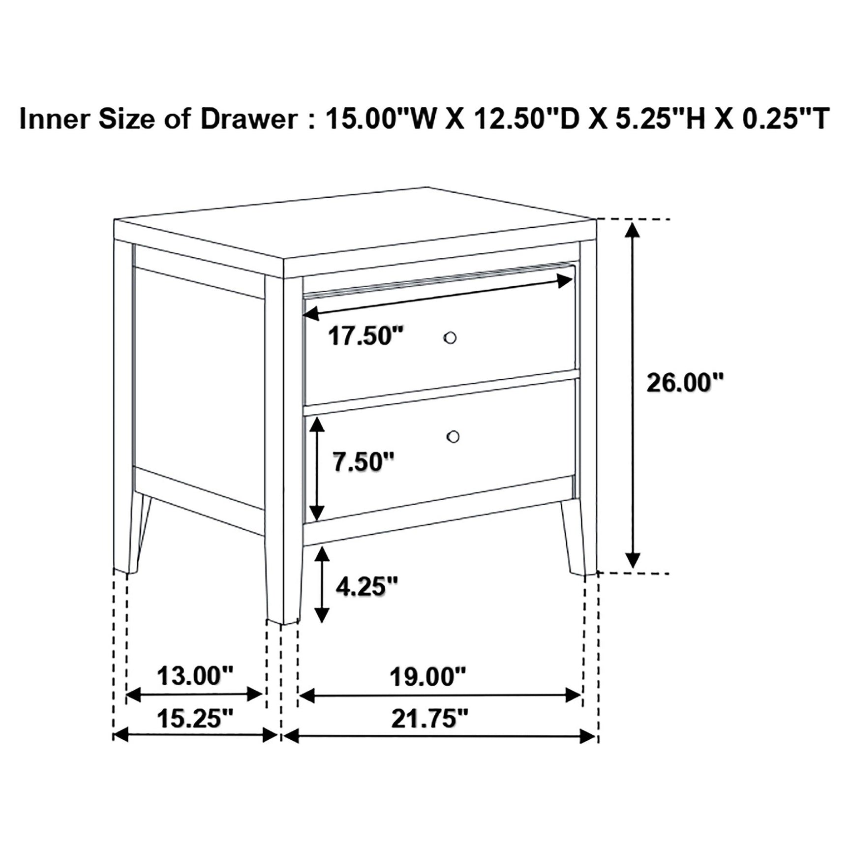 Product detail of Carlton upholstered panel bed footboard