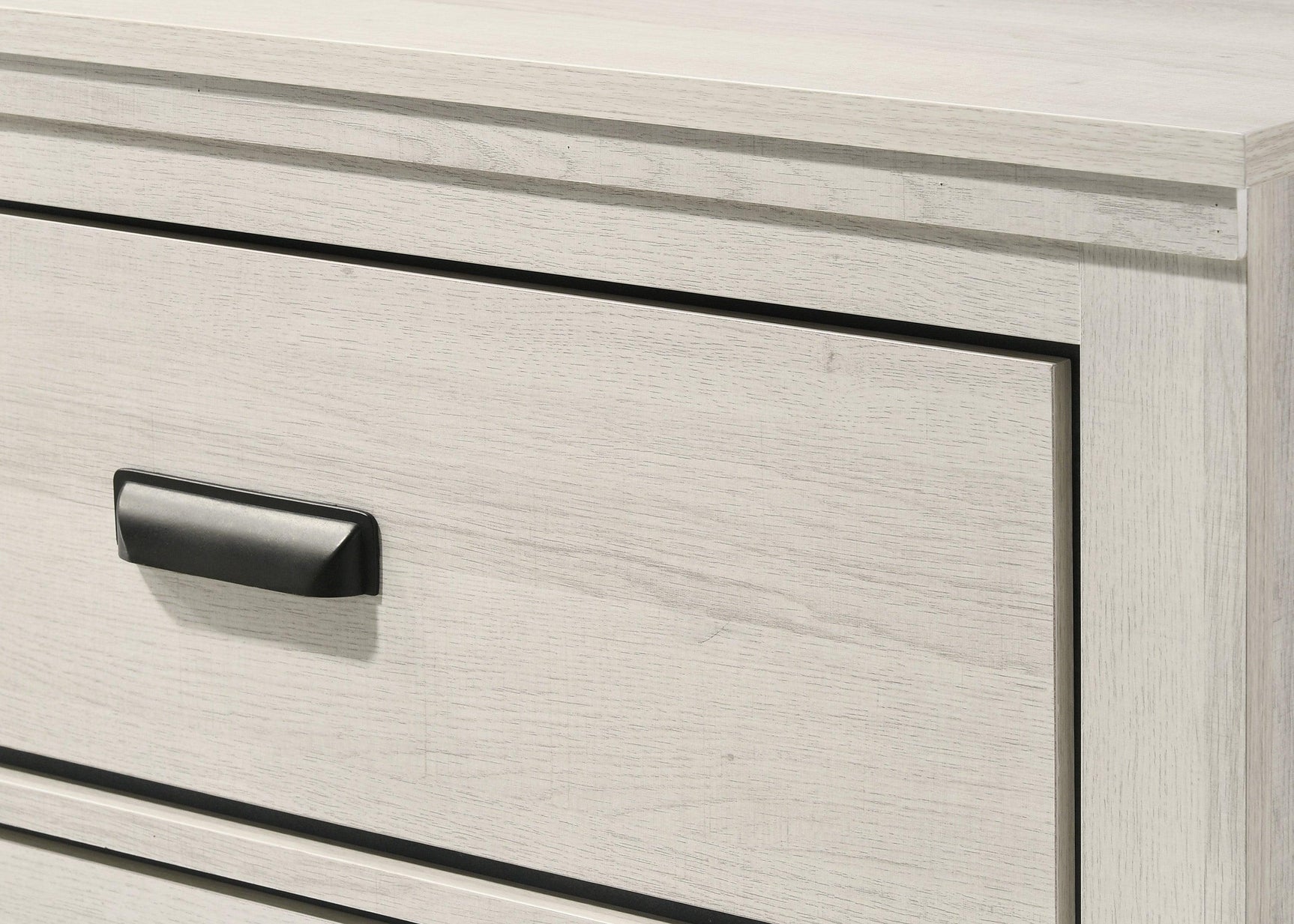 Carter White Modern Contemporary Solid Wood And Veneers 5-Drawers Chest - Ella Furniture