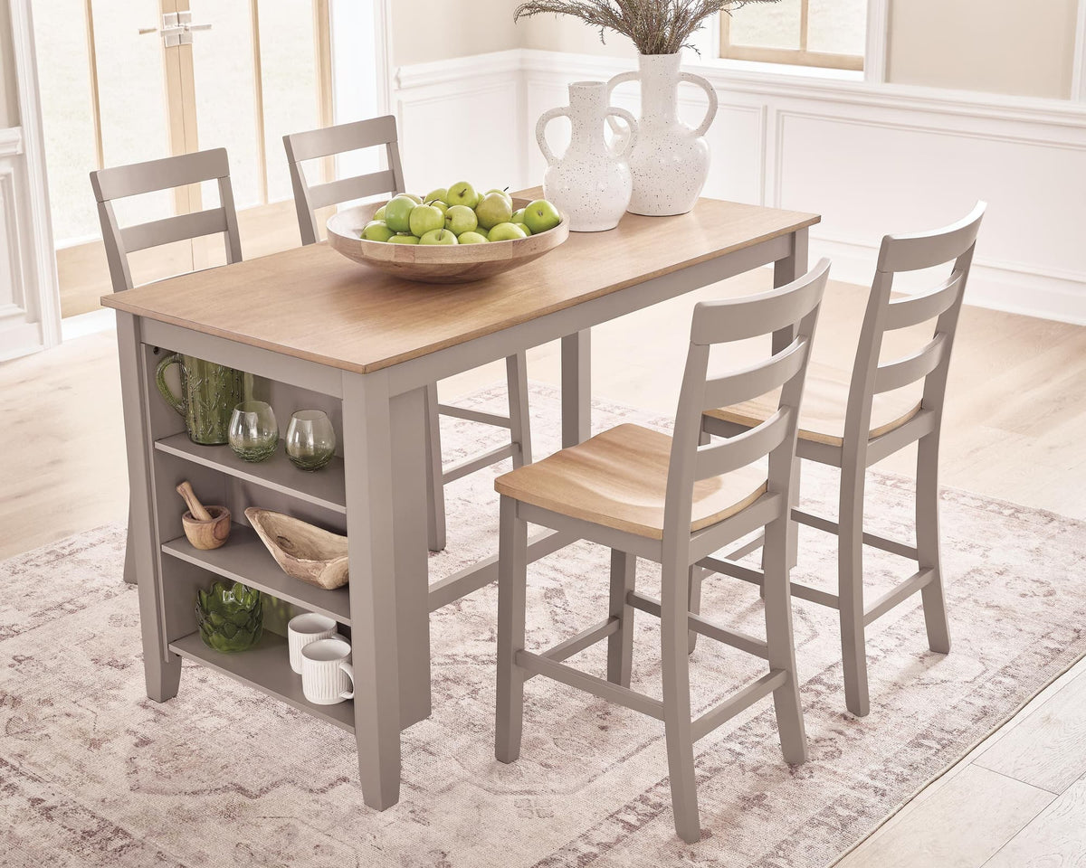 Harperfeld Natural/Gray Counter Height Dining Table — product image 5