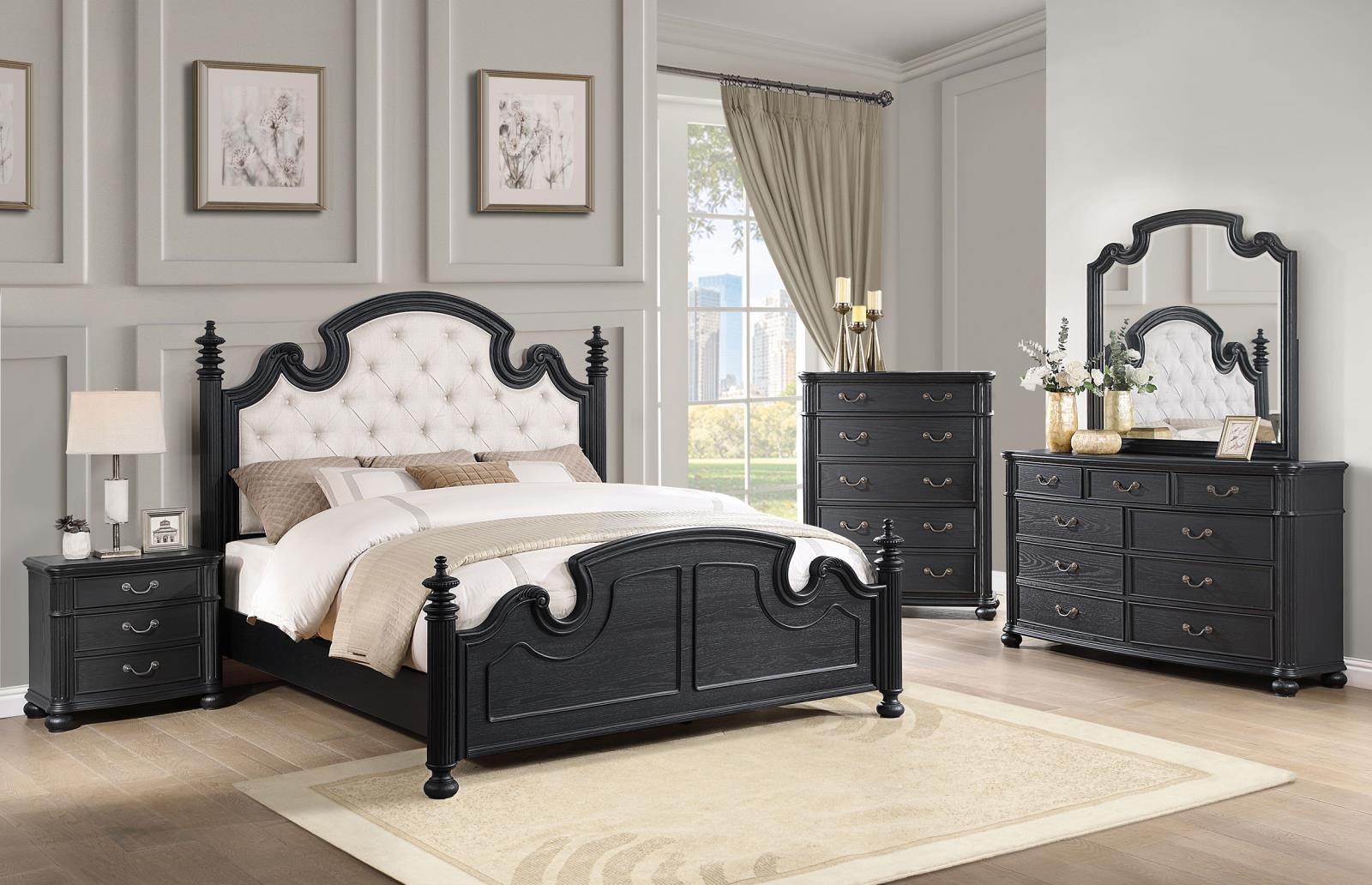 Celina 5-Drawer Bedroom Chest Black 224765 - Ella Furniture